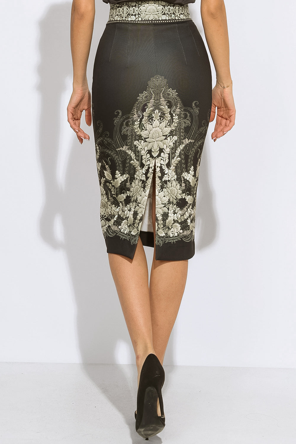 PENCIL SKIRT - FROZEN LOTUS