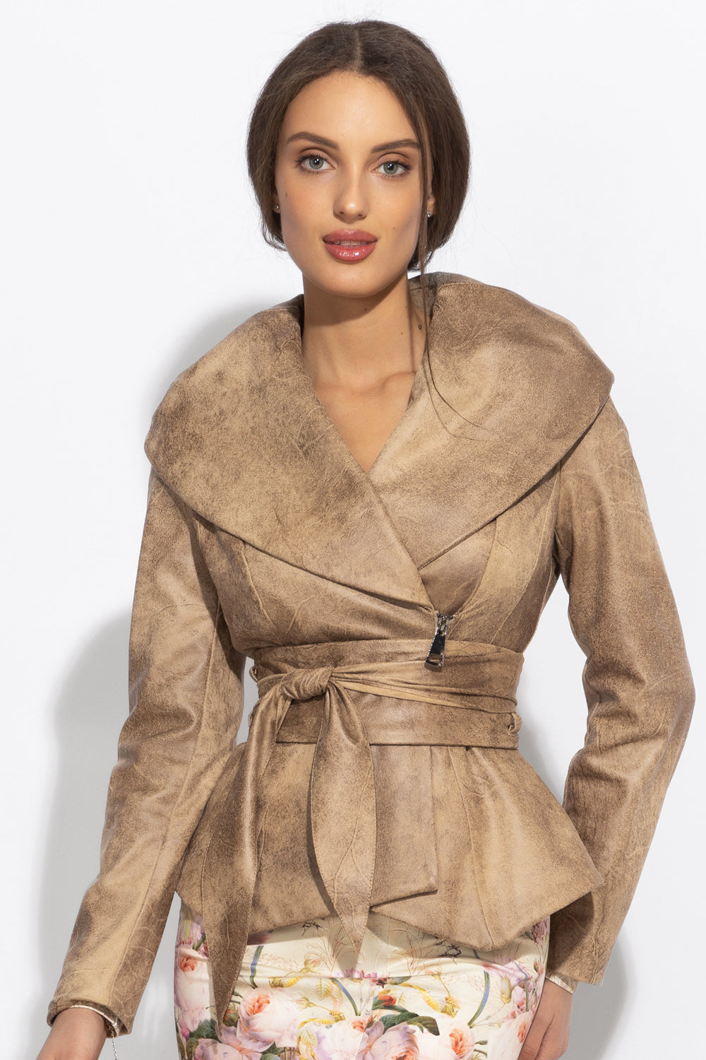 WRAP-STYLE BELT - SUEDE-LIKE IN CAPPUCCINO - ESSENTIALS