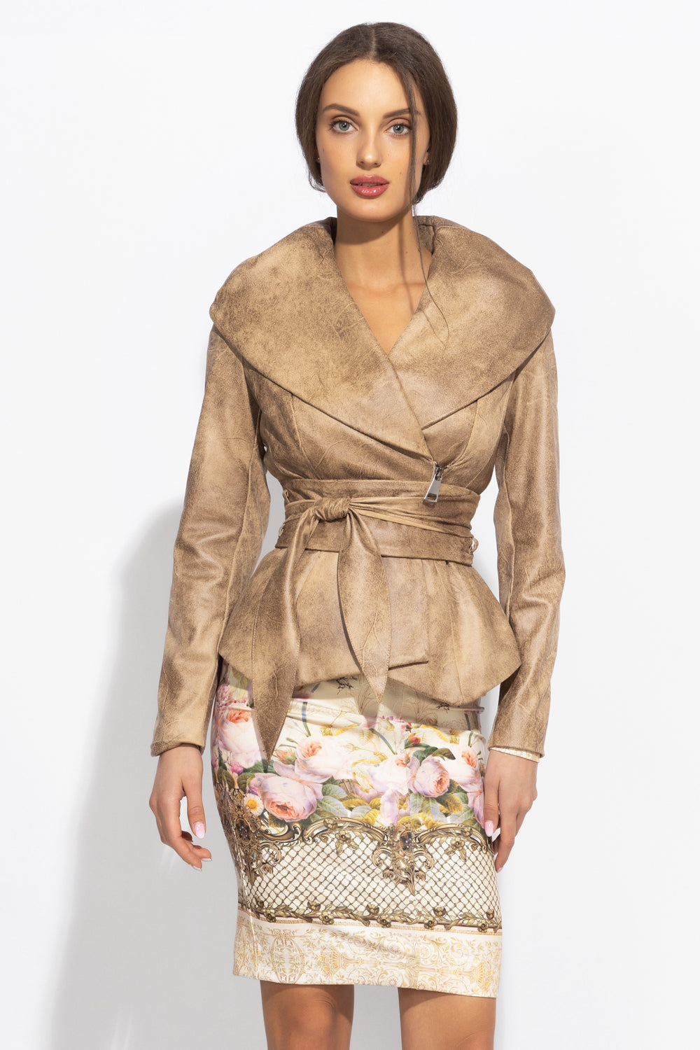 WRAP-STYLE BELT - SUEDE-LIKE IN CAPPUCCINO - ESSENTIALS