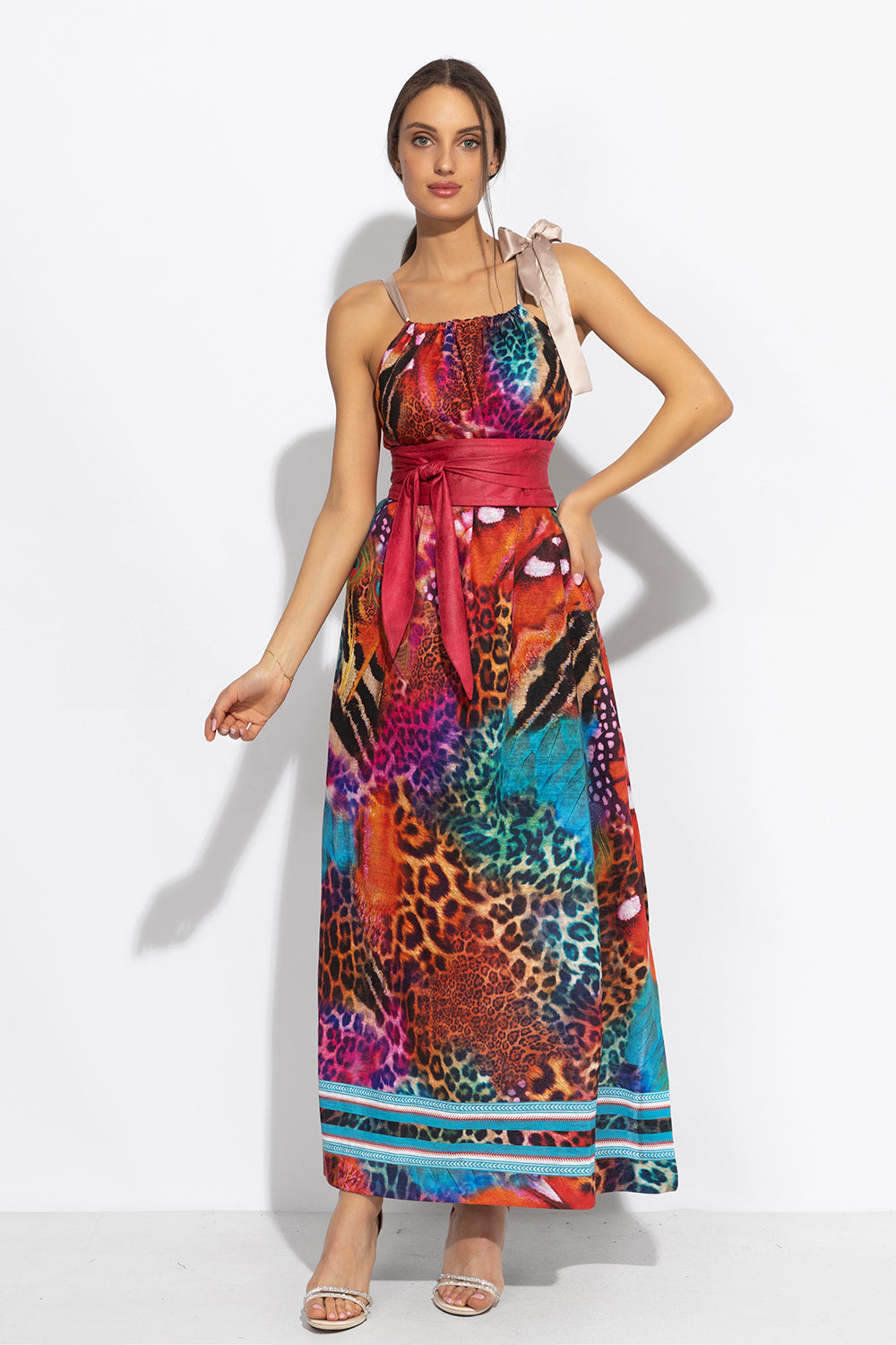 LOOSE LONG DRESS - LEO NEON WILD JIORO СВОБОДНА РОКЛЯ - LEO NEON JIORO