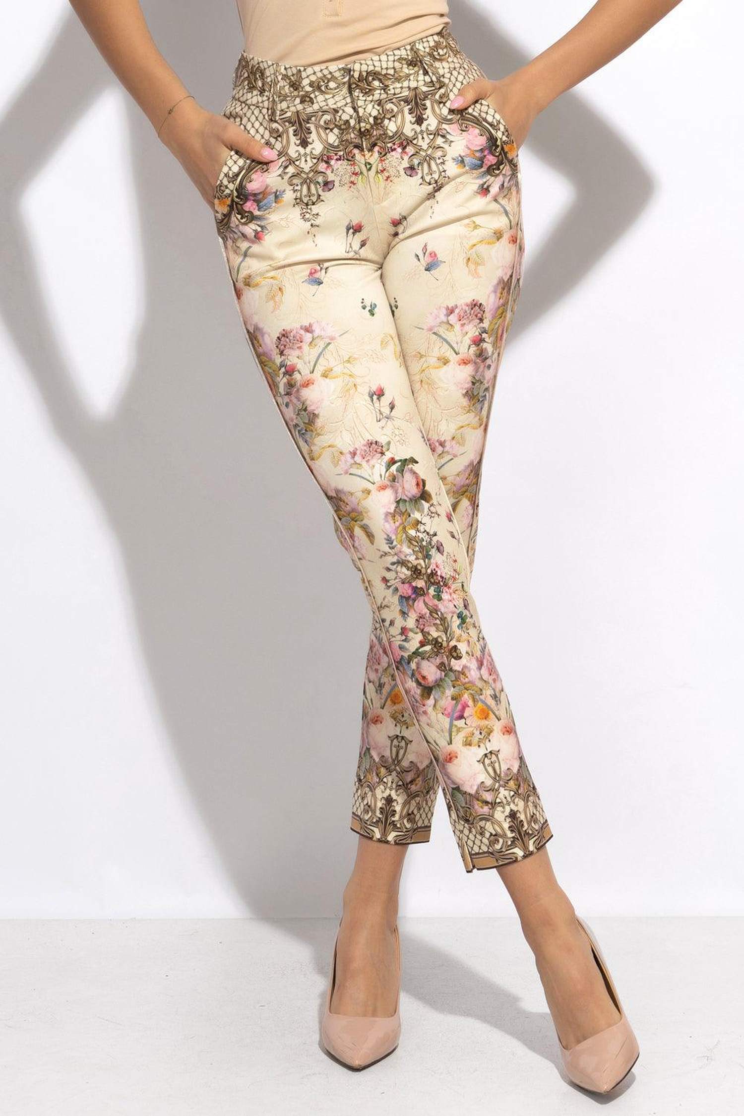 CLASSIC VISCOSE PANTS - BAROQUE FLOWERS