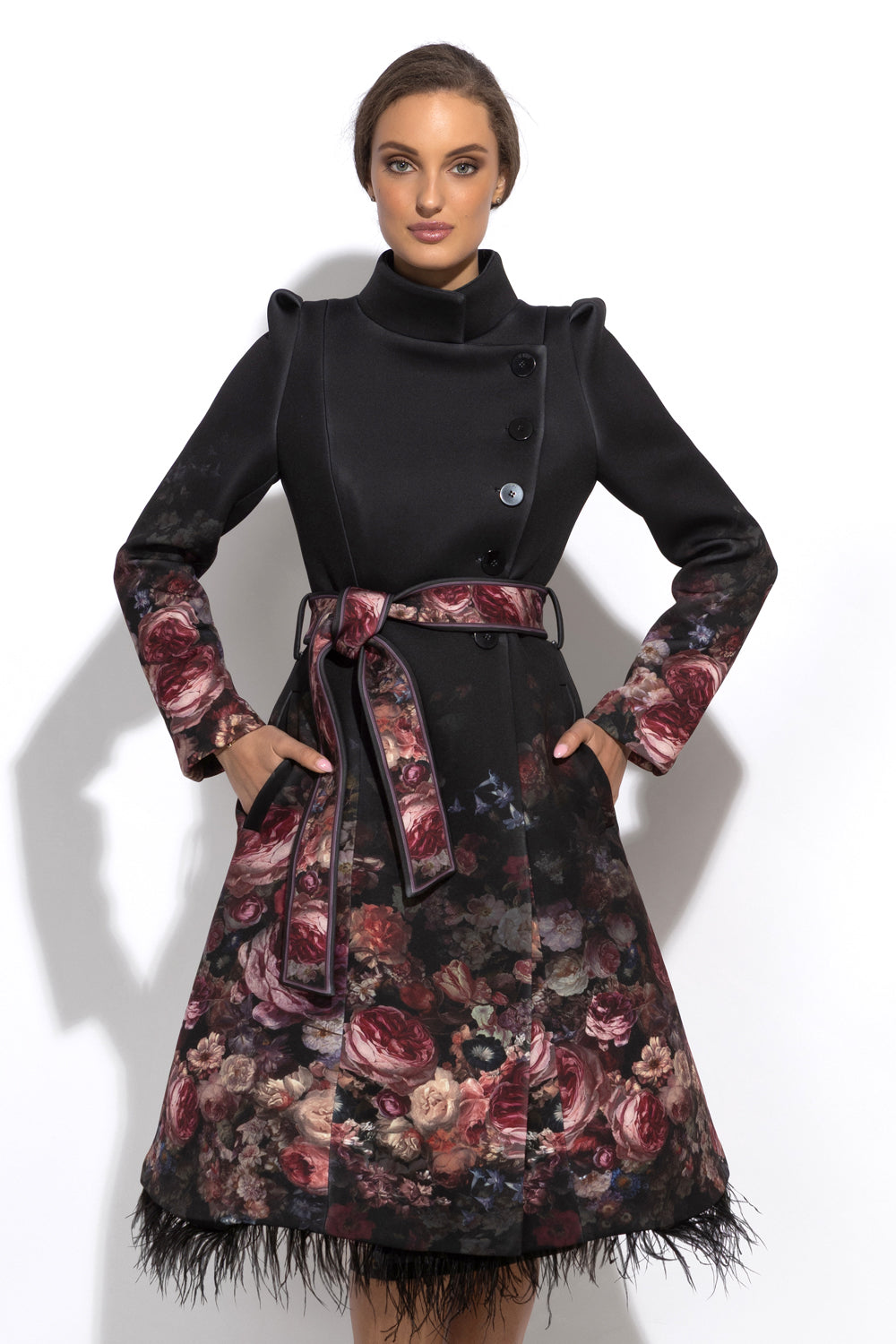 ПАЛТО ОТ СКУБА НЕОПРЕН - VINTAGE FLOWERS