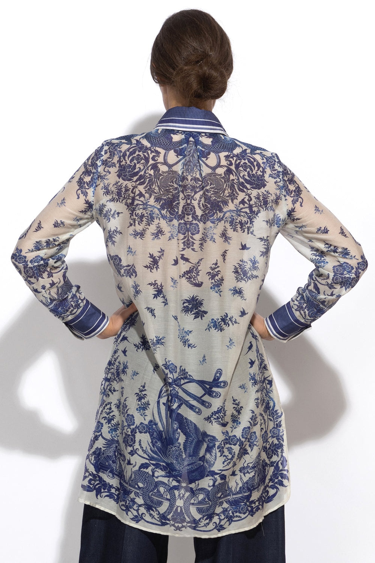 ДЪЛГА РИЗА ОТ ВИСКОЗА С КОПРИНА - ASIA SKY