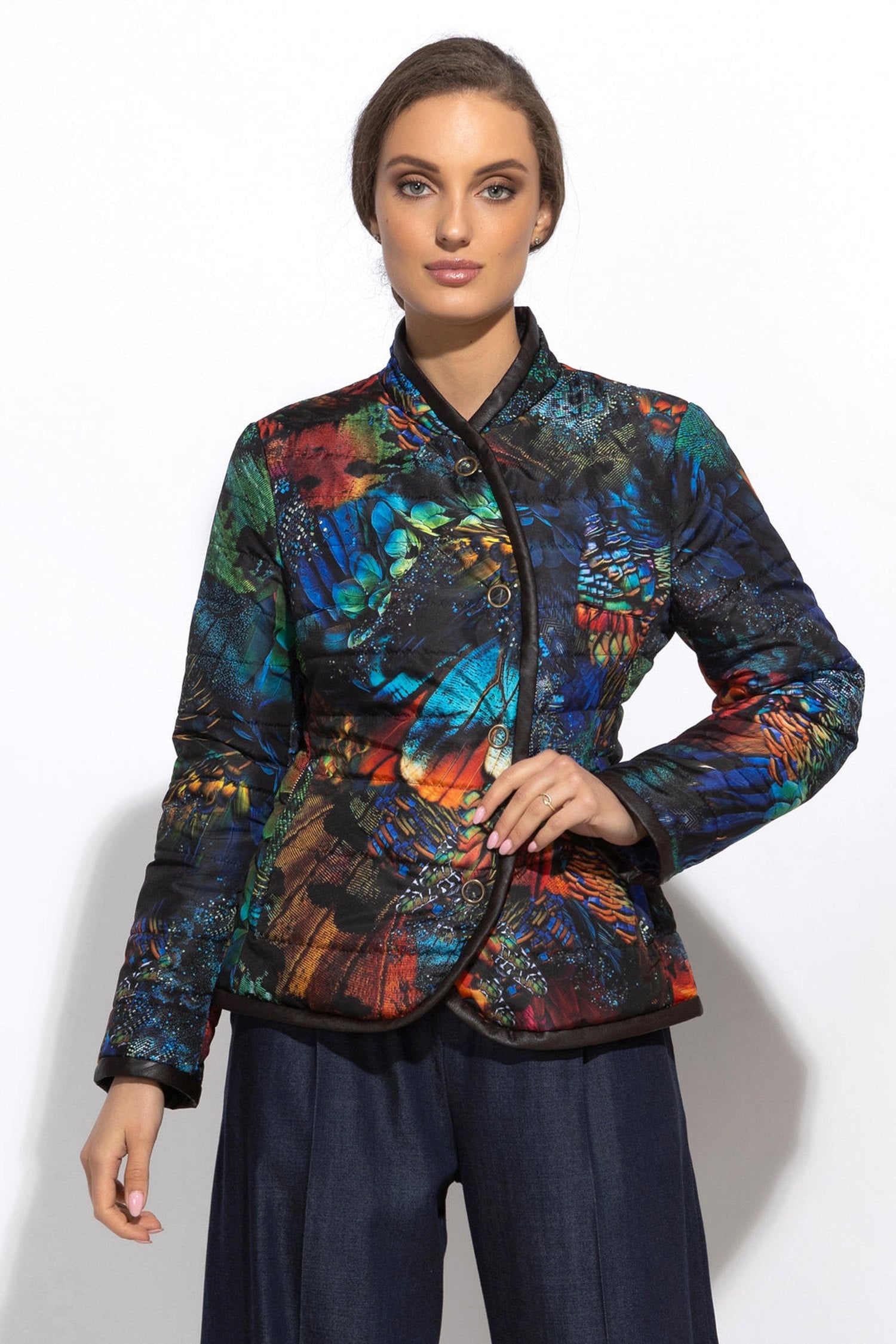 LIGHTLY COATED JACKET WITH QUILTED LINING - AMAZONIA JIORO ЛЕКО ПРОМАЗАНО ЯКЕ С ВАТА - AMAZONIA JIORO