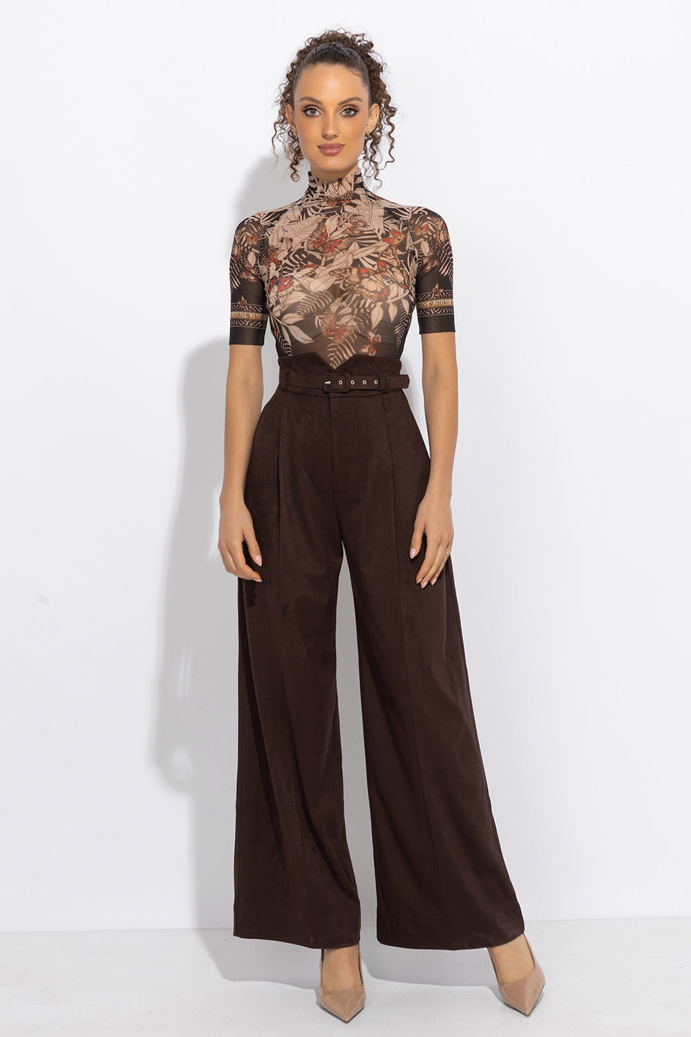 SHORT SLEEVE MESH BODYSUIT - MIDNIGHT BUTTERFLIES JIORO БОДИ С КЪС РЪКАВ ОТ МРЕЖА - MIDNIGHT BUTTERFLIES JIORO