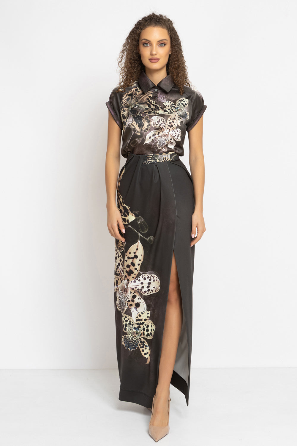 ЧЕРНА ДЪЛГА ПОЛА С ЦЕПКА - LEO ORCHID