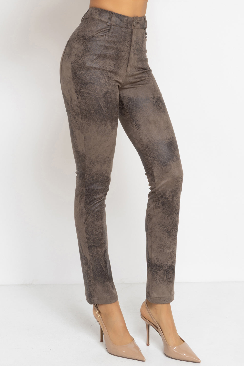 SKINNY 5-POCKET PANTS IN MOCHA - ESSENTIALS JIORO СЛИМ ПАНТАЛОН ОТ ВЕЛУР В МОКА - ESSENTIALS JIORO
