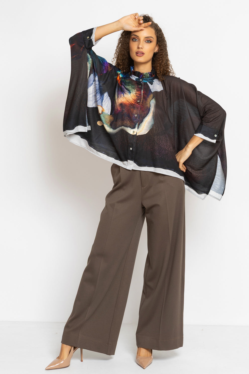 АСИМЕТРИЧНА КВАДРАТНА ТУНИКА - VIOLET