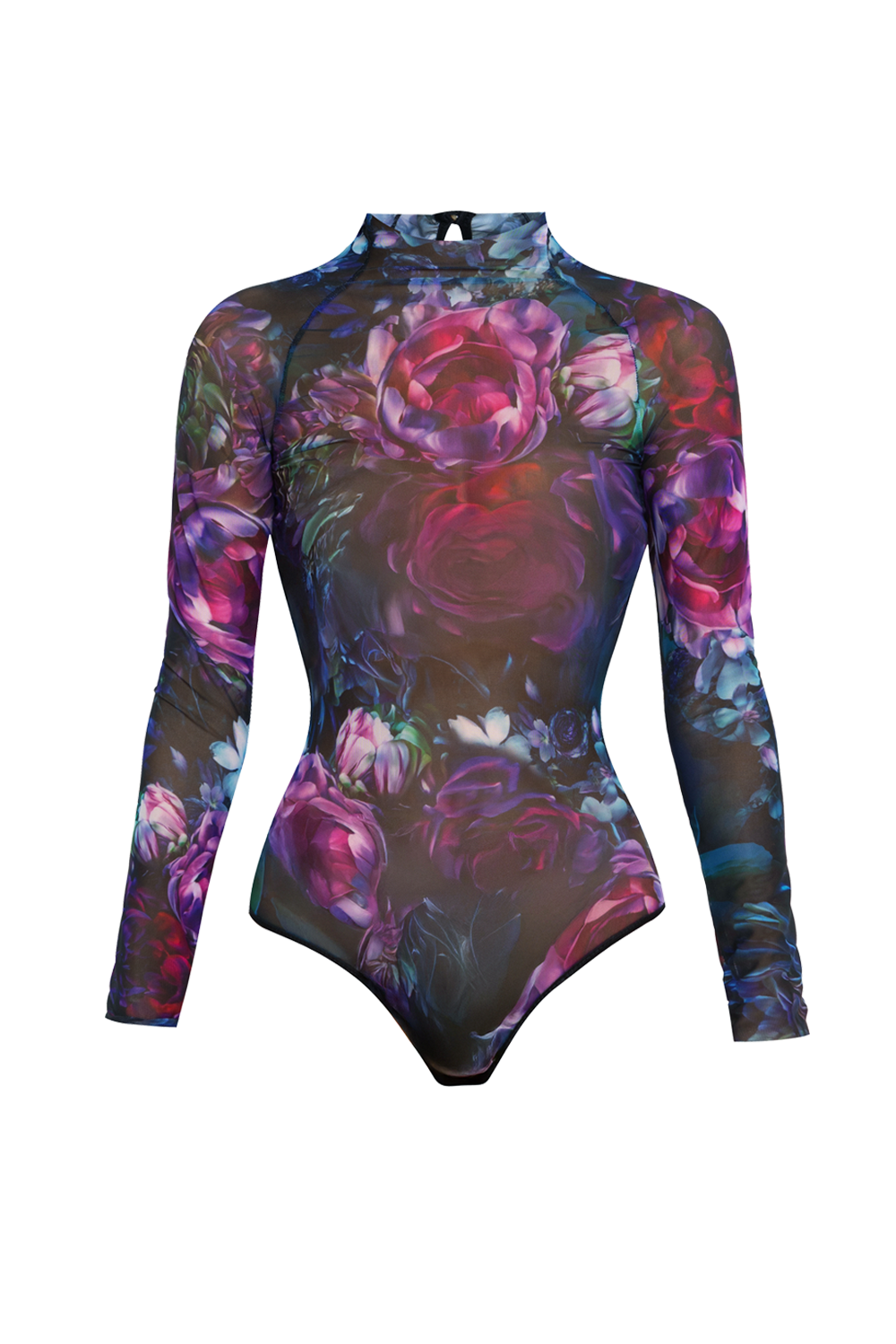 LONG SLEEVE MESH BODYSUIT - PEONIES JIORO БОДИ ОТ МРЕЖА С ДЪЛЪГ РЪКАВ - PEONIES JIORO