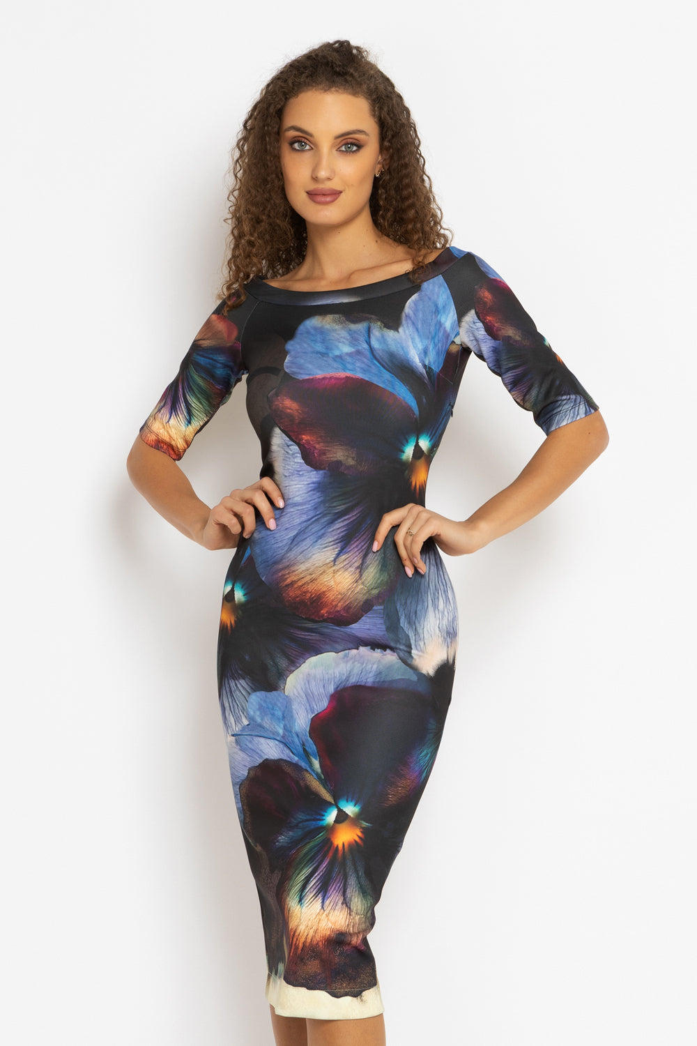 OPEN SHOULDERS DRESS - VIOLET JIORO РОКЛЯ С ОТКРИТИ РАМЕНЕ - VIOLET JIORO