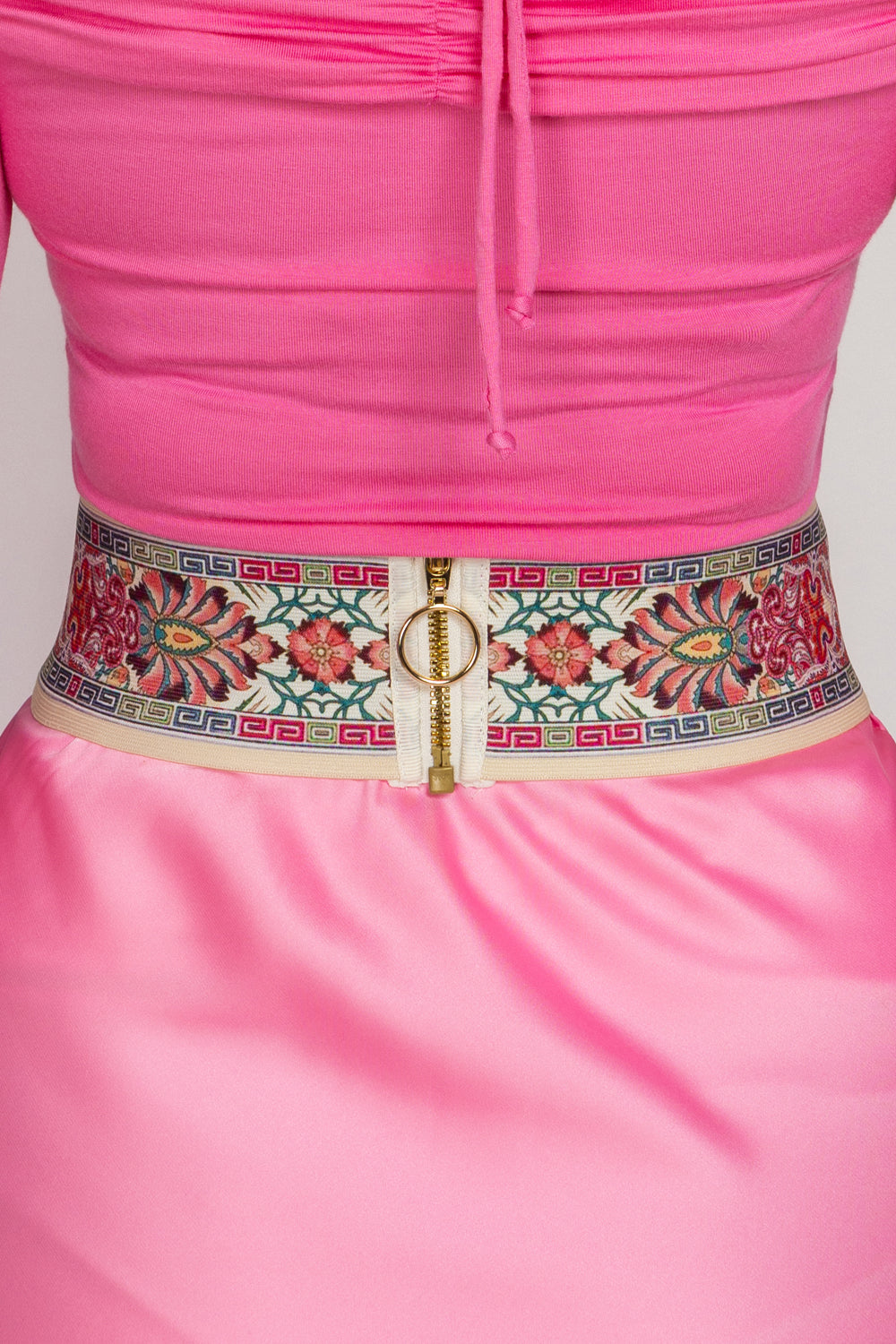 ЕЛАСТИЧЕН ШИРОК КОЛАН С КАТАРАМА - PAISLEY RED