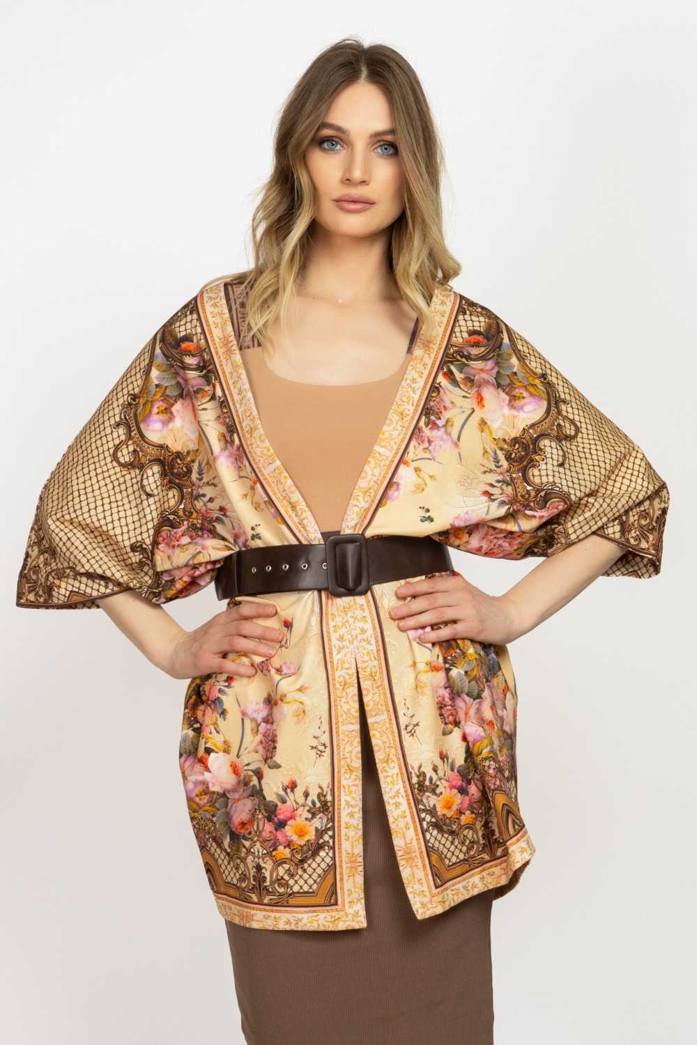 FRENCH TERRY CARDIGAN - BAROQUE FLOWERS