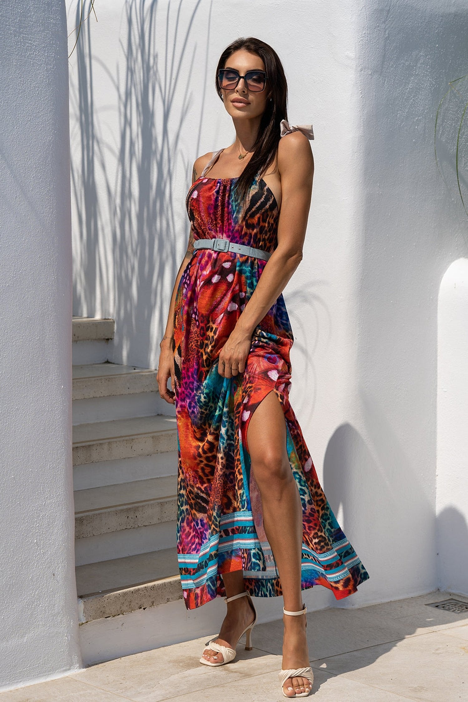 LOOSE LONG DRESS - LEO NEON WILD JIORO СВОБОДНА РОКЛЯ - LEO NEON JIORO