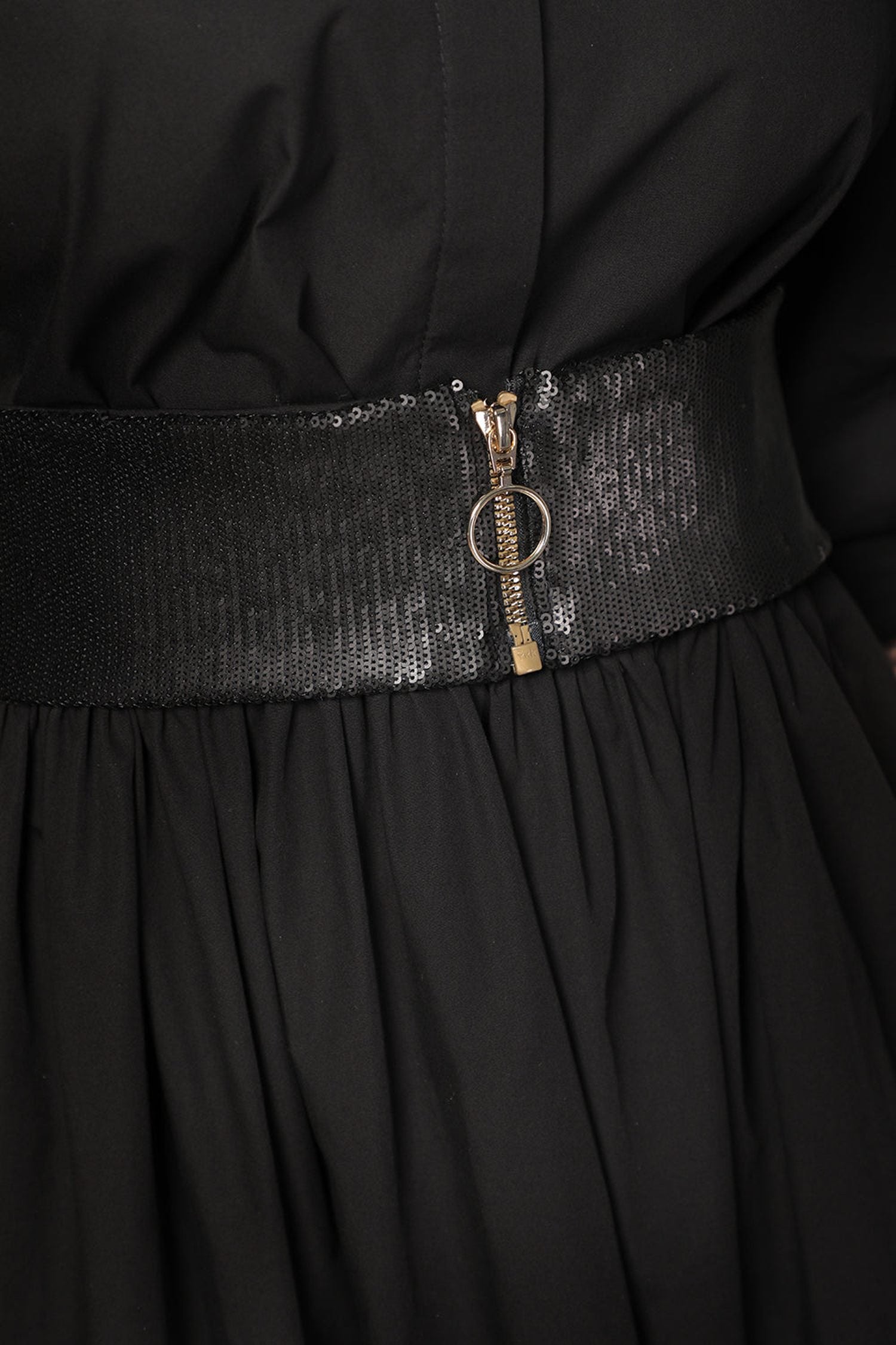 LOOSE POPLIN DRESS WITH BELT - ESSENTIALS