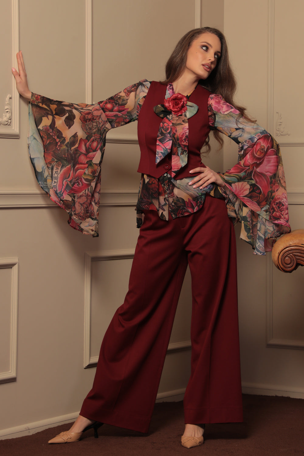 DESIGNER SHIRT WITH FLARED SLEEVES - TATTOO STAR