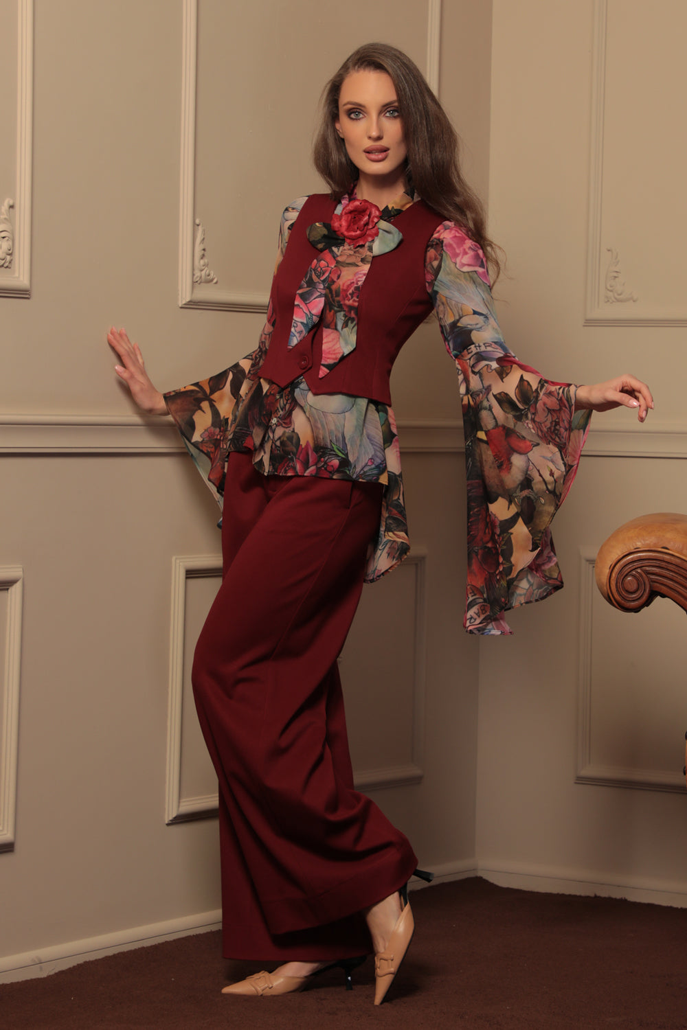 DESIGNER SHIRT WITH FLARED SLEEVES - TATTOO STAR