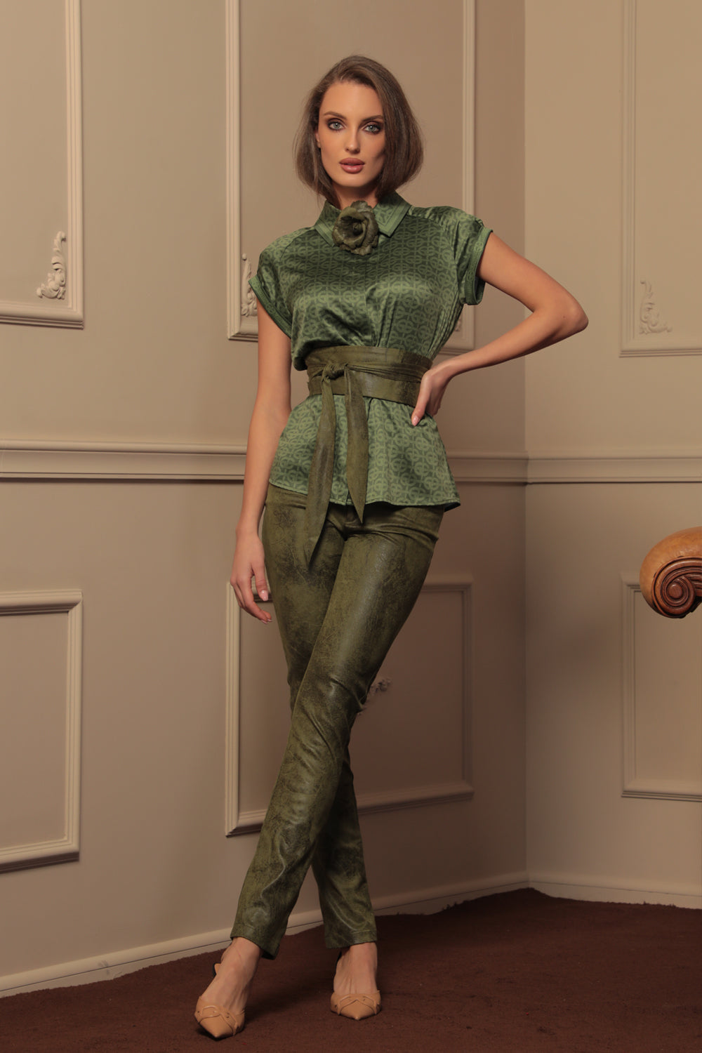 РИЗА С РЕГЛАН РЪКАВ - EMERALD GREEN LOGO