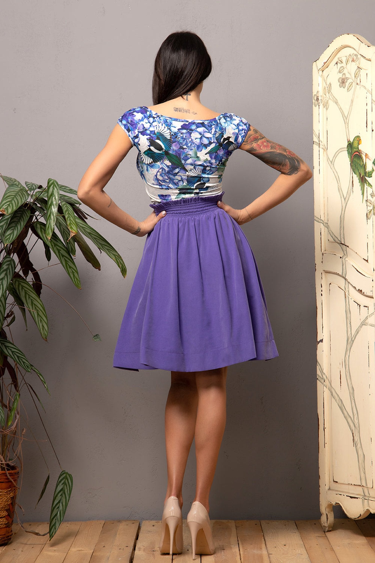 BASIC T-SHIRT - BLUE BIRDS