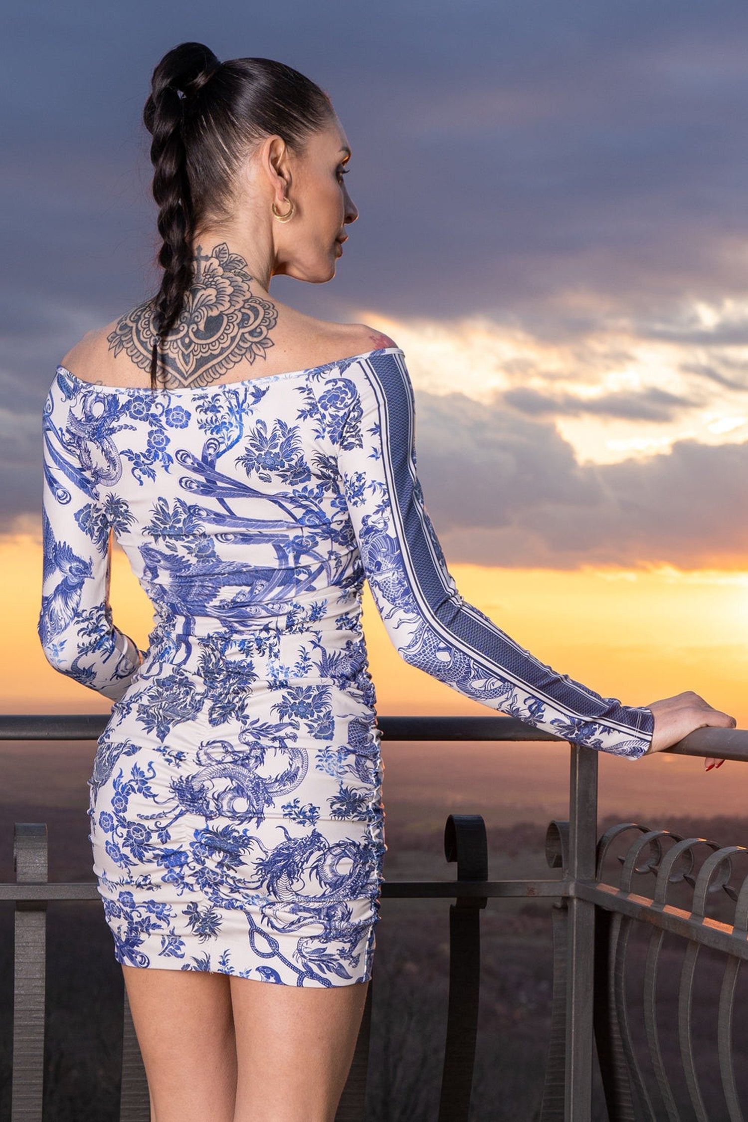 РОКЛЯ С ДЪЛЪГ РЪКАВ И НАБОРИ - ASIA SKY