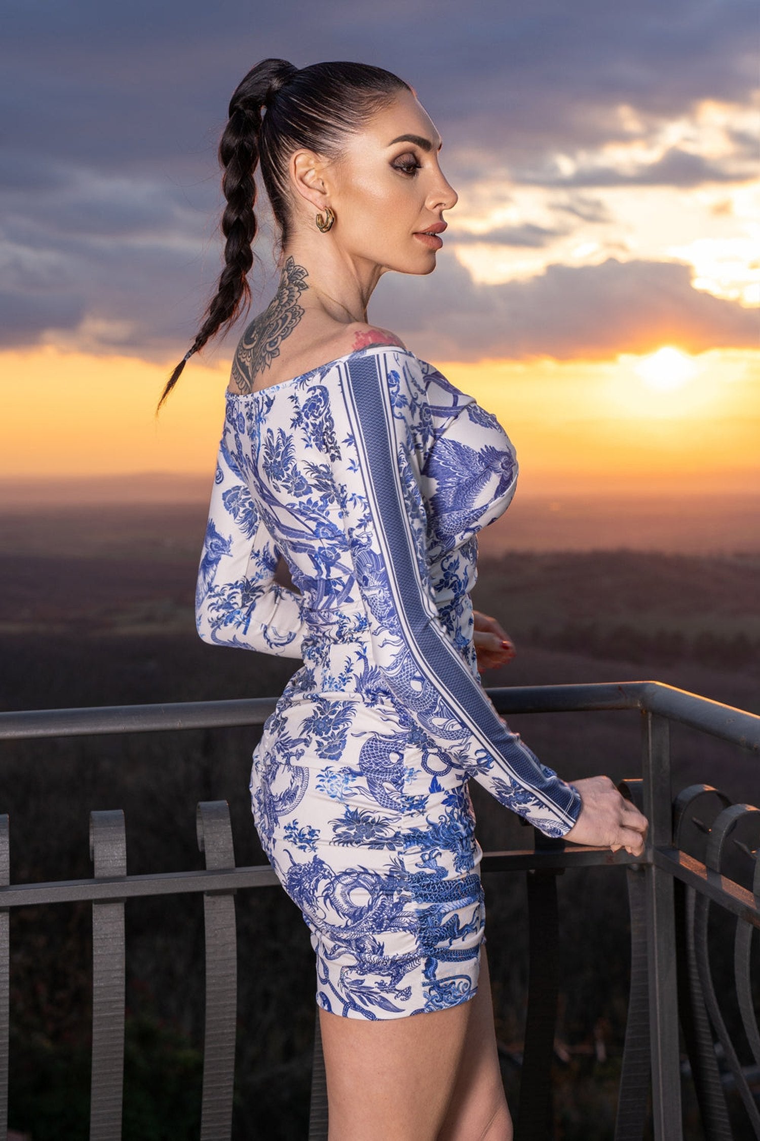 РОКЛЯ С ДЪЛЪГ РЪКАВ И НАБОРИ - ASIA SKY