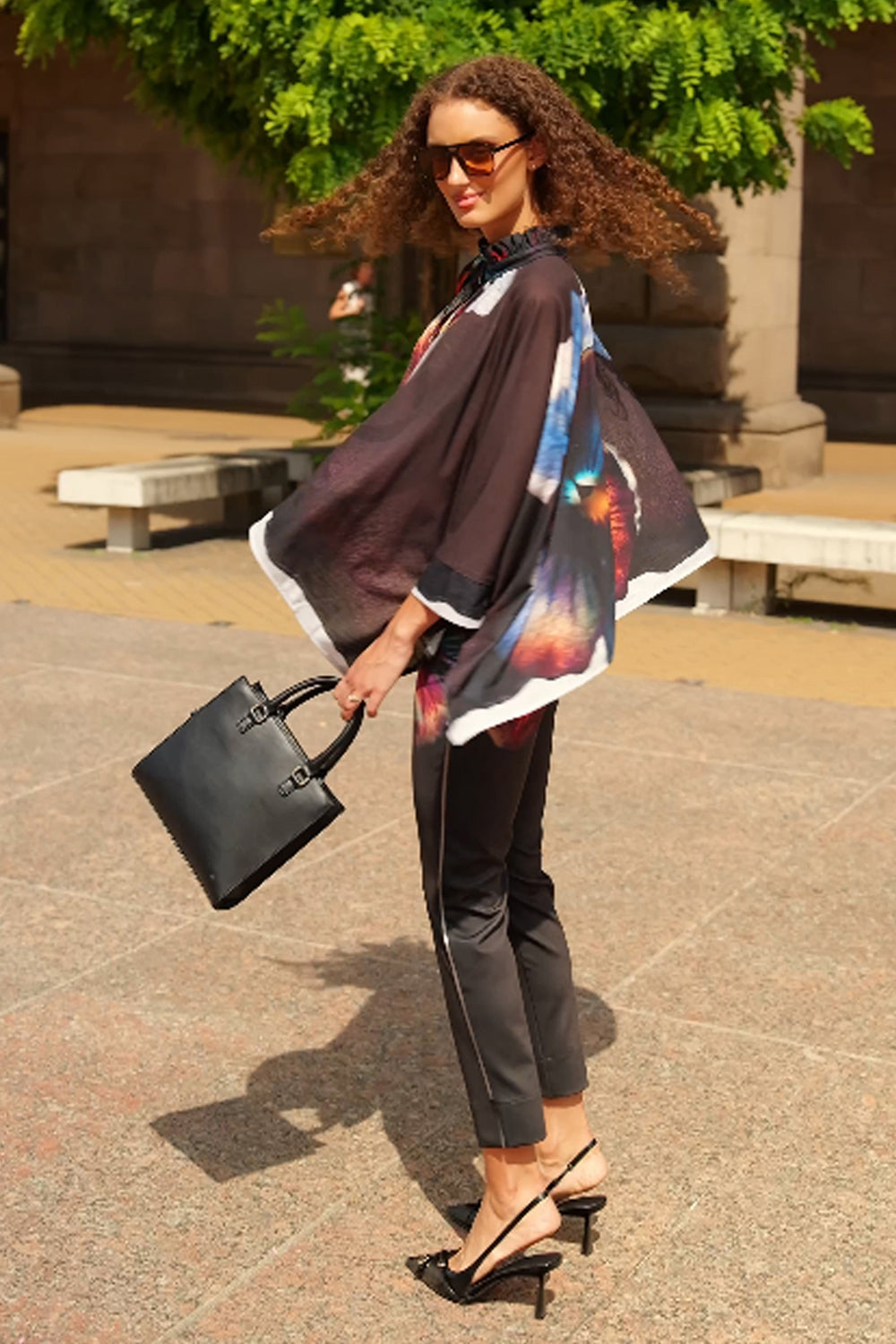 АСИМЕТРИЧНА КВАДРАТНА ТУНИКА - VIOLET