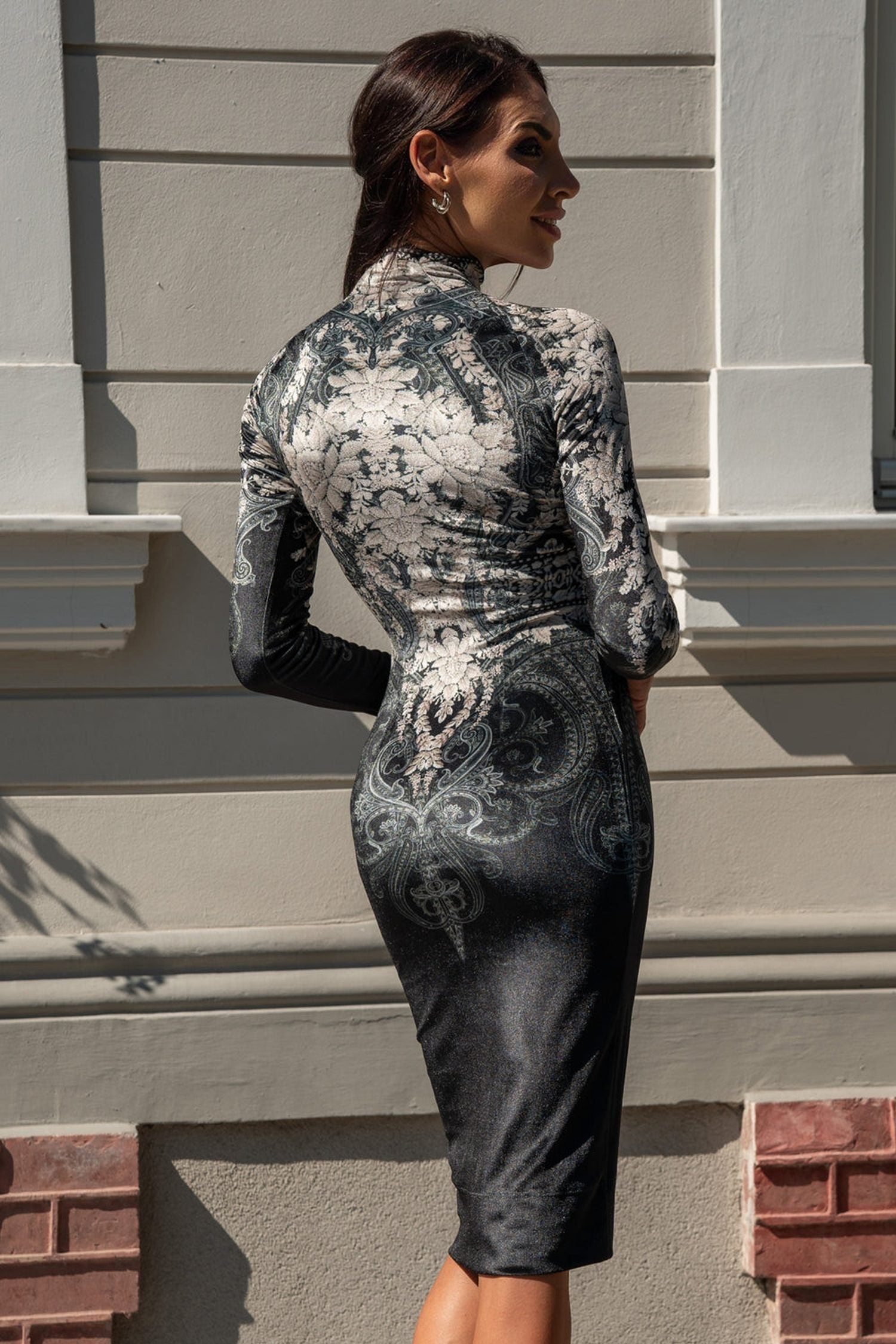 VELVET DRESS - FROZEN LOTUS