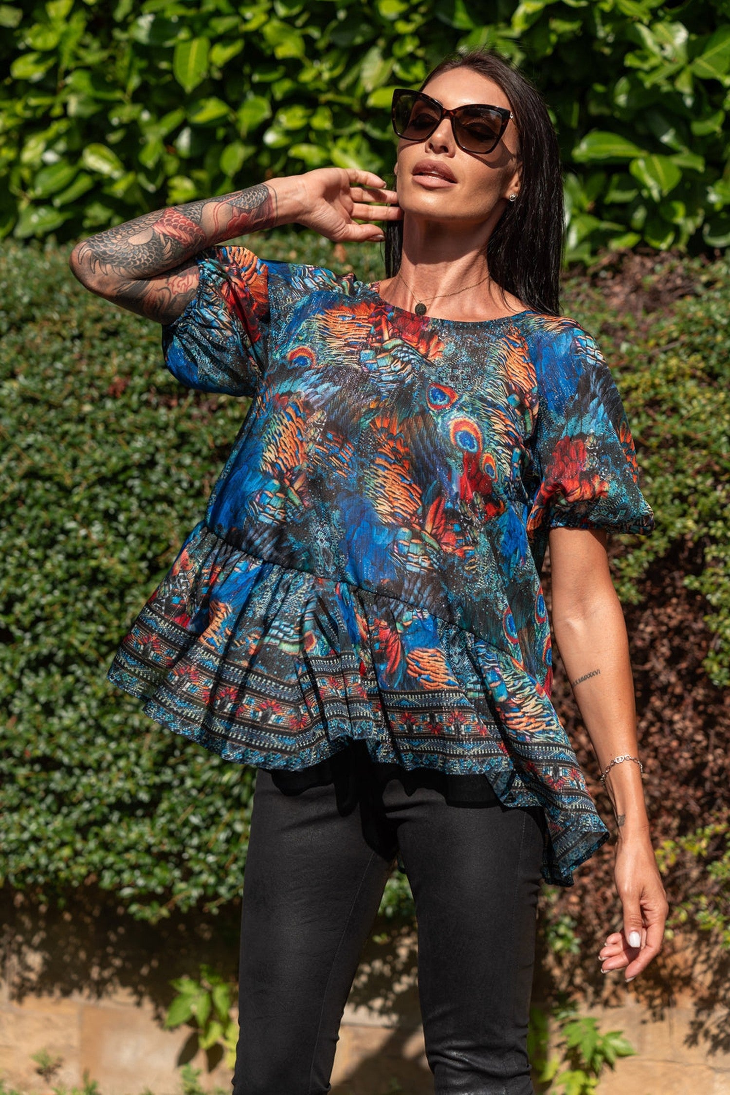 LOOSE CHIFFON SHIRT - AMAZONIA