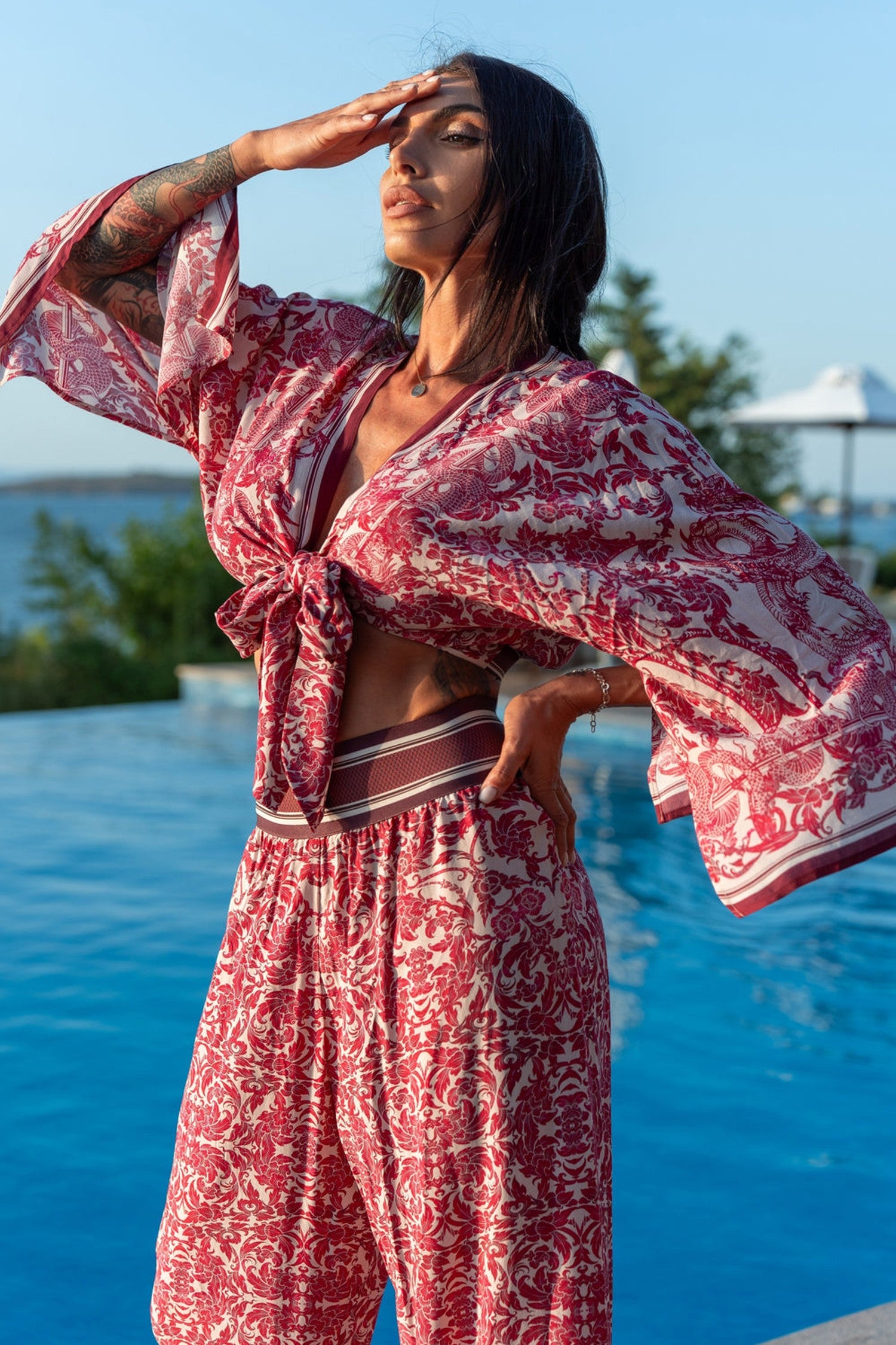 КРОП КИМОНО ОТ ВИСКОЗА - ASIA BORDEAUX