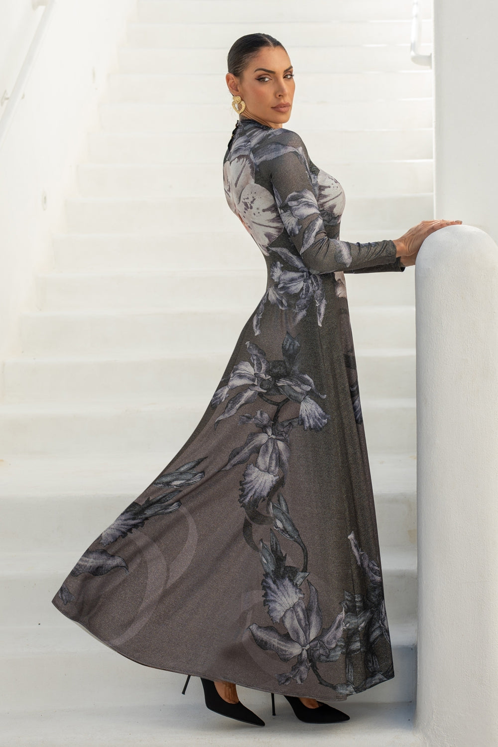 LONG LUREX DRESS - ORCHID ICE JIORO ДЪЛГА РОКЛЯ ОТ ЛУРЕКС - ORCHID ICE JIORO