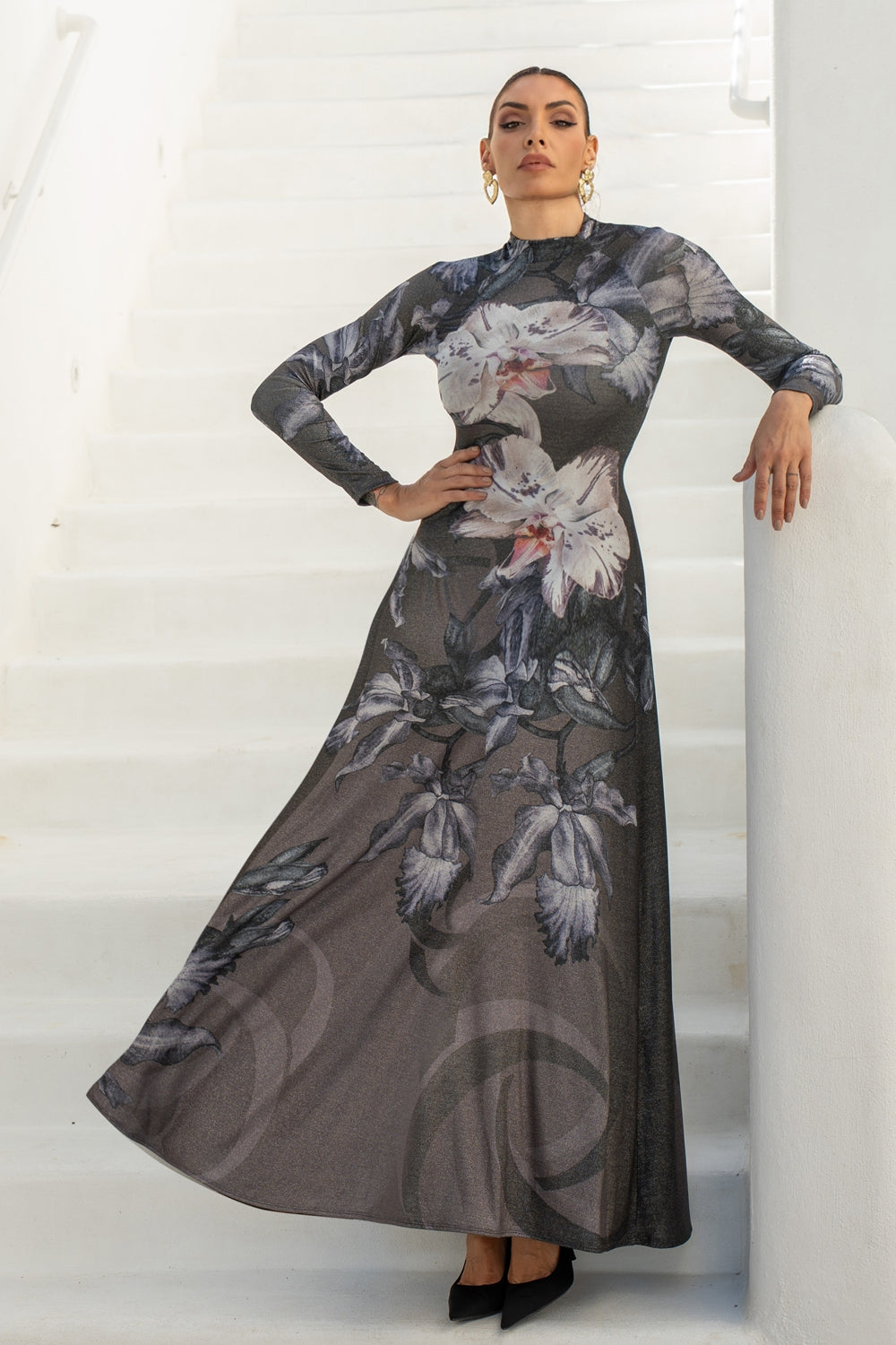 LONG LUREX DRESS - ORCHID ICE JIORO ДЪЛГА РОКЛЯ ОТ ЛУРЕКС - ORCHID ICE JIORO