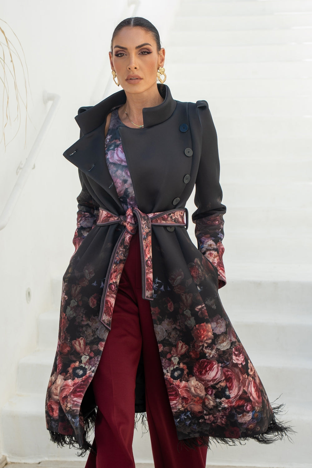 ПАЛТО ОТ СКУБА НЕОПРЕН - VINTAGE FLOWERS