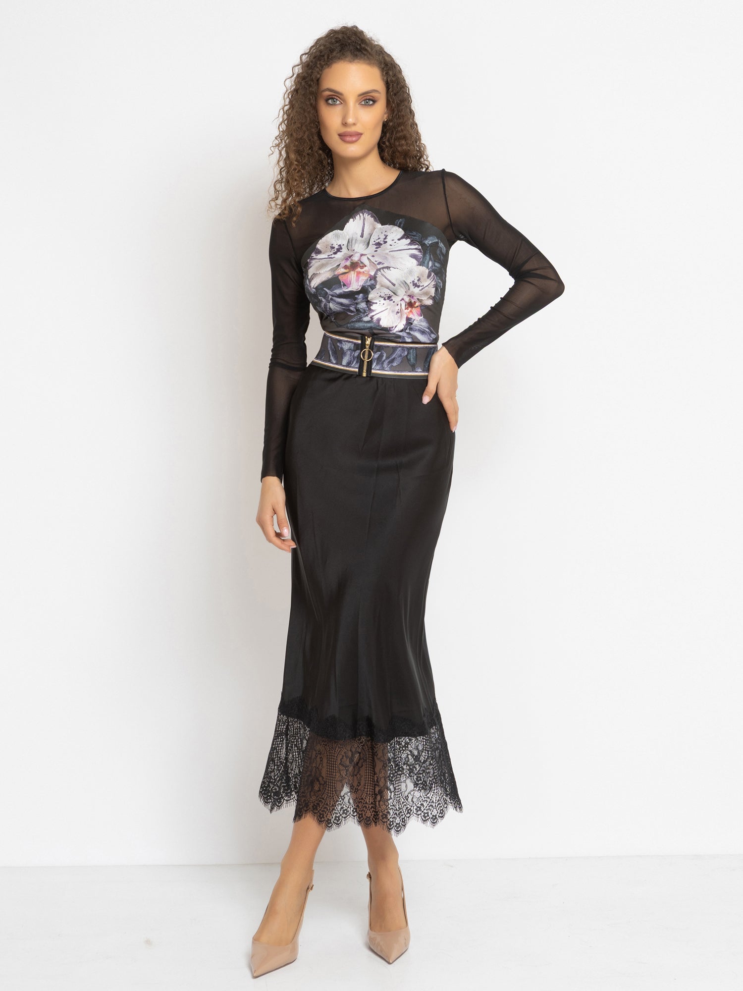 WIDE ELASTIC BELT WITH ZIPPER - ORCHID ICE JIORO ЕЛАСТИЧЕН ШИРОК КОЛАН С ЦИП - ORCHID ICE JIORO