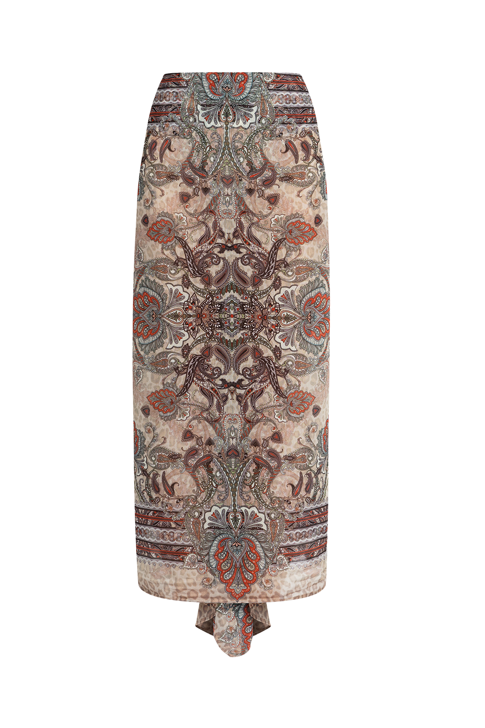 СЕТ ПАРЕО И ШАЛ ОТ ВИСКОЗА И КОПРИНА – PAISLEY BEIGE