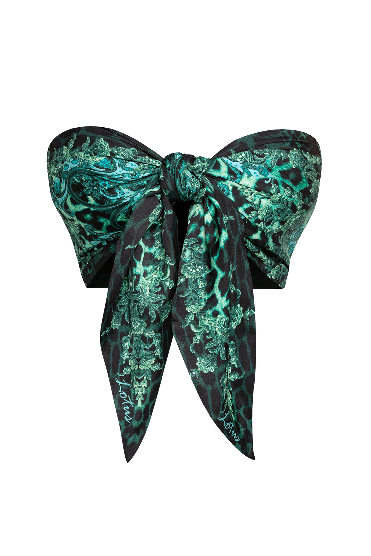 СВОБОДЕН ПАНТАЛОН ОТ ЛЪСКАВА ВИСКОЗА - LEO NEON GREEN