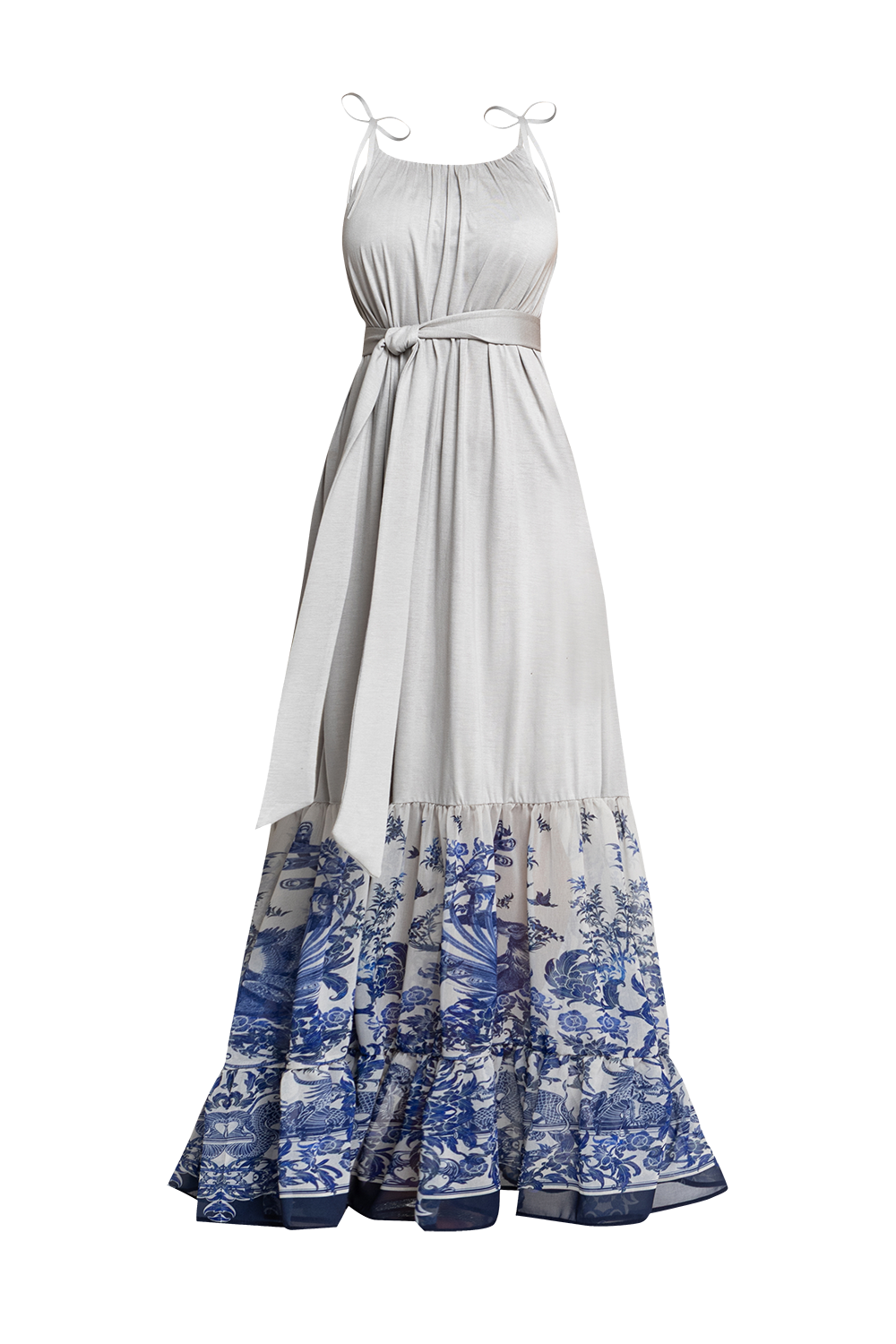 LONG VISCOSE DRESS - ASIA SKY