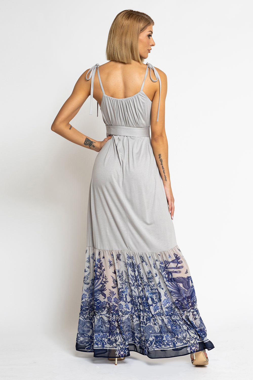 LONG VISCOSE DRESS - ASIA SKY