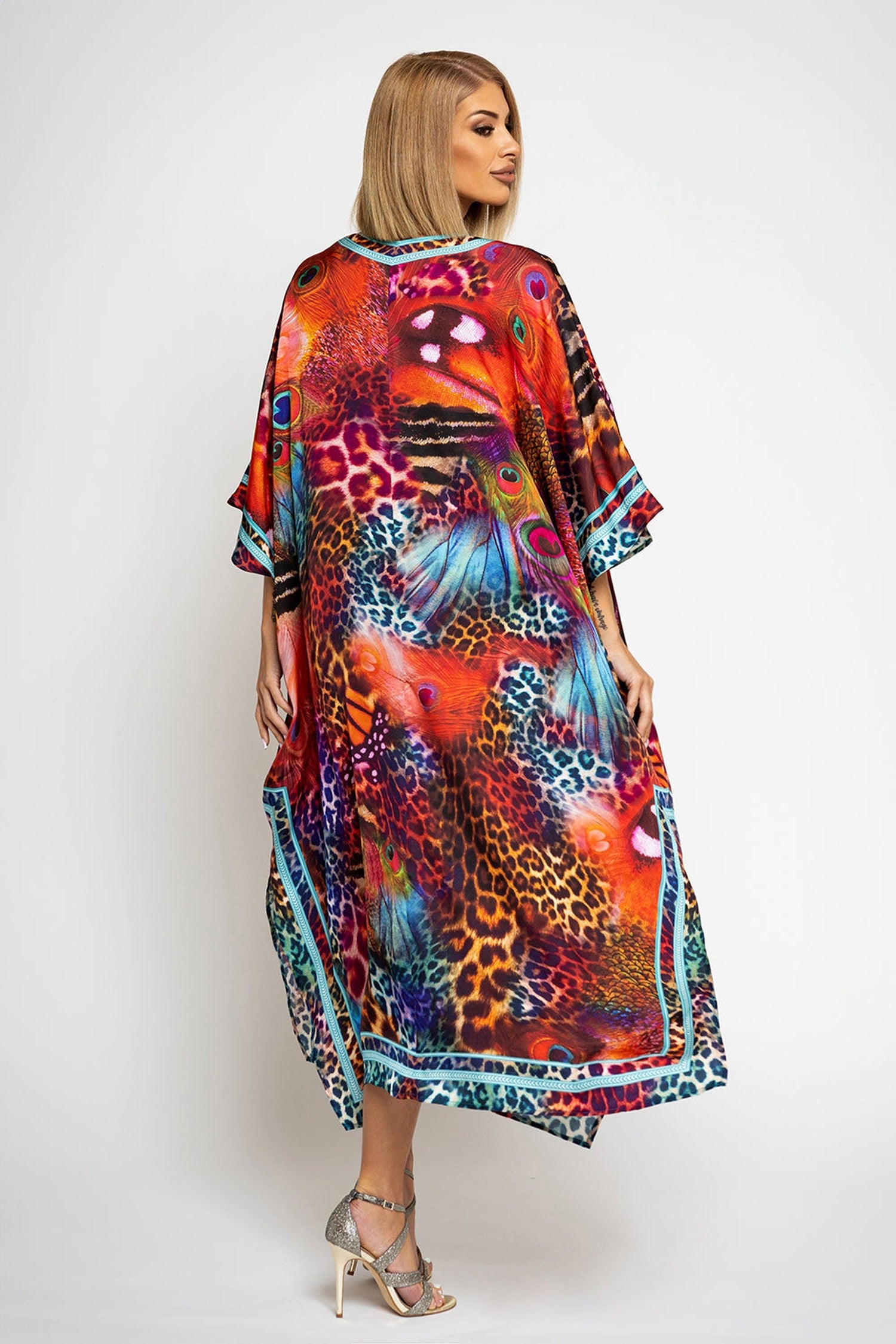 РОКЛЯ КАФТАН ОТ ВИСКОЗА - LEO NEON