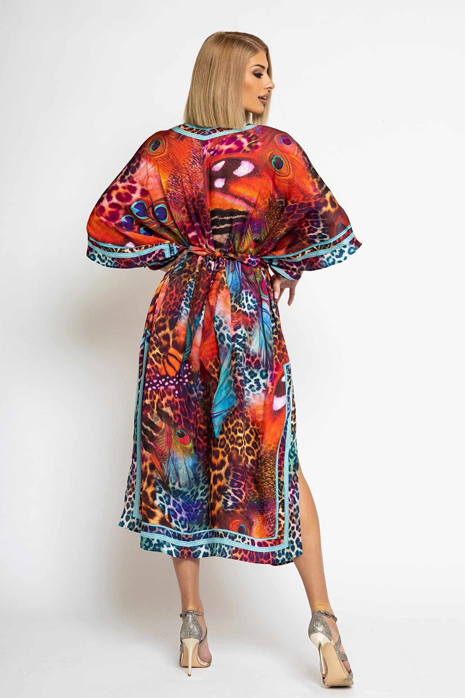 РОКЛЯ КАФТАН ОТ ВИСКОЗА - LEO NEON