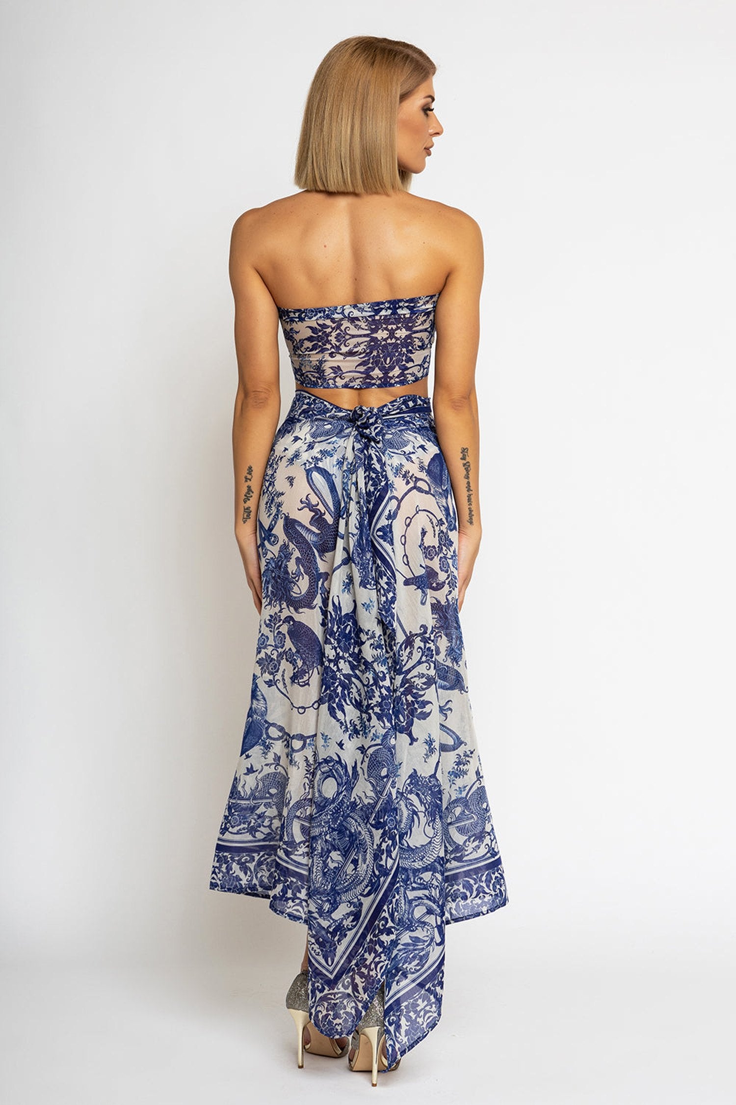 СЕТ ПАРЕО И ШАЛ ОТ ПАМУК КОПРИНА - ASIA SKY