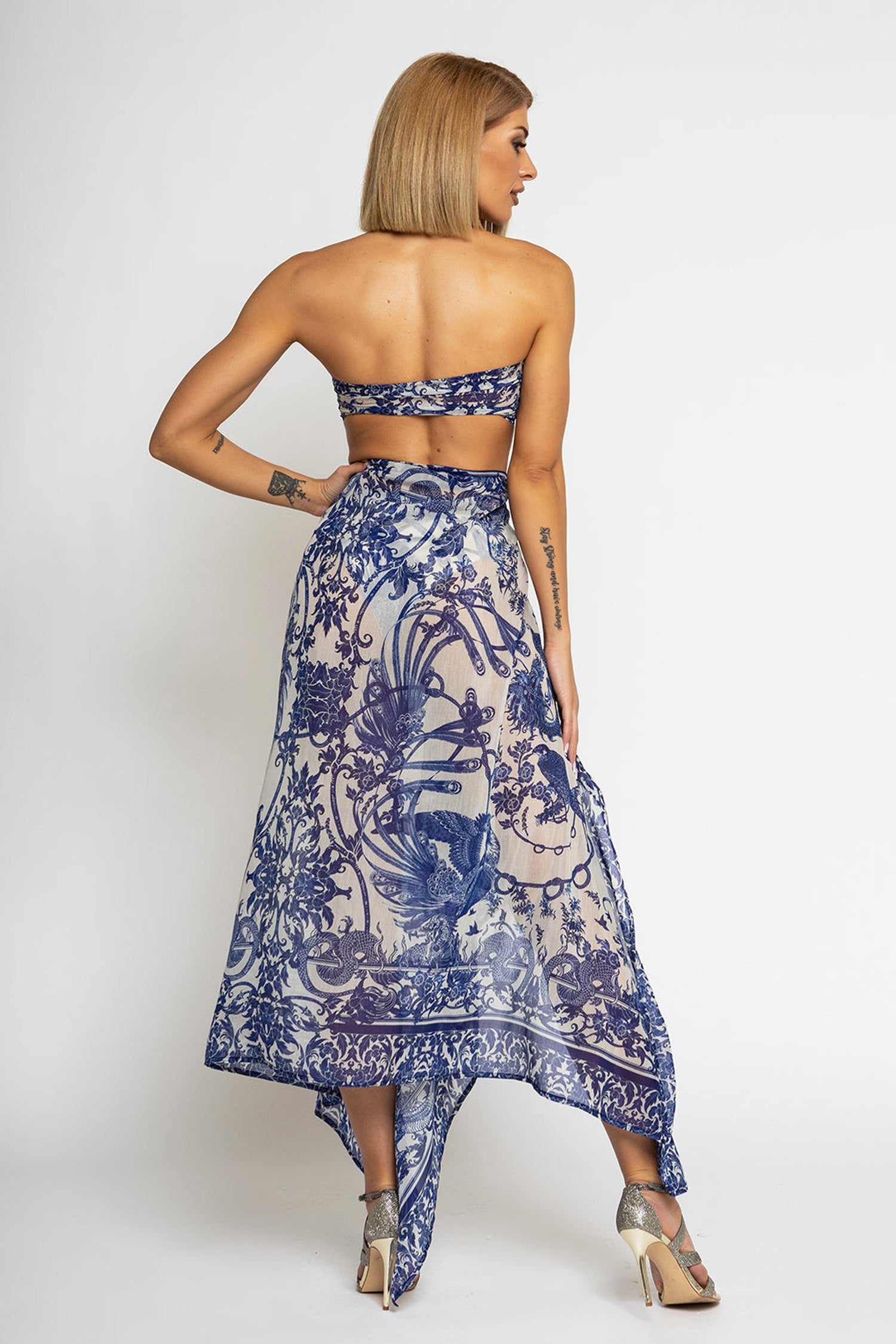 СЕТ ПАРЕО И ШАЛ ОТ ПАМУК КОПРИНА - ASIA SKY