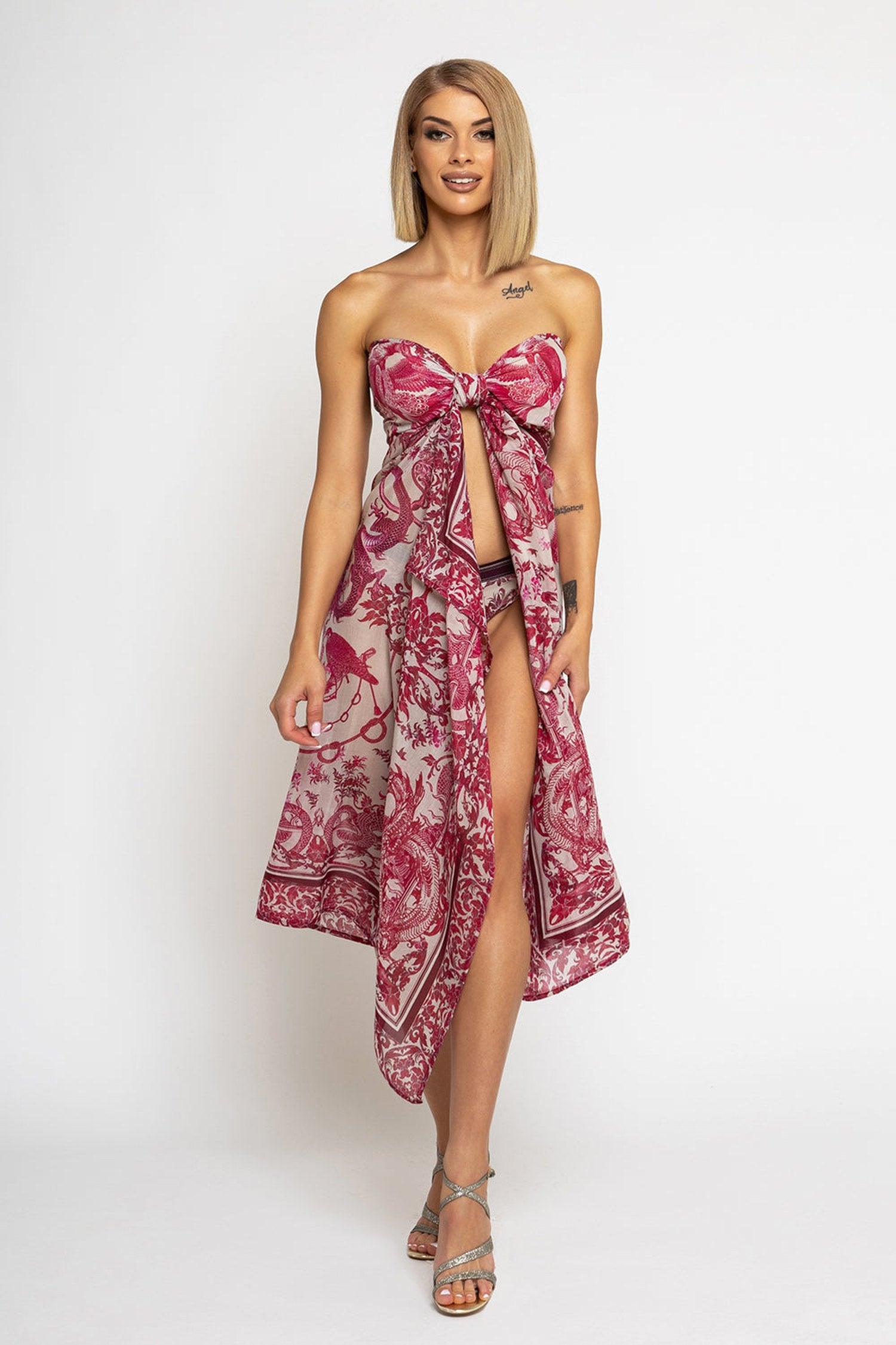 СЕТ ПАРЕО И ШАЛ ОТ ПАМУК КОПРИНА - ASIA BORDEAUX