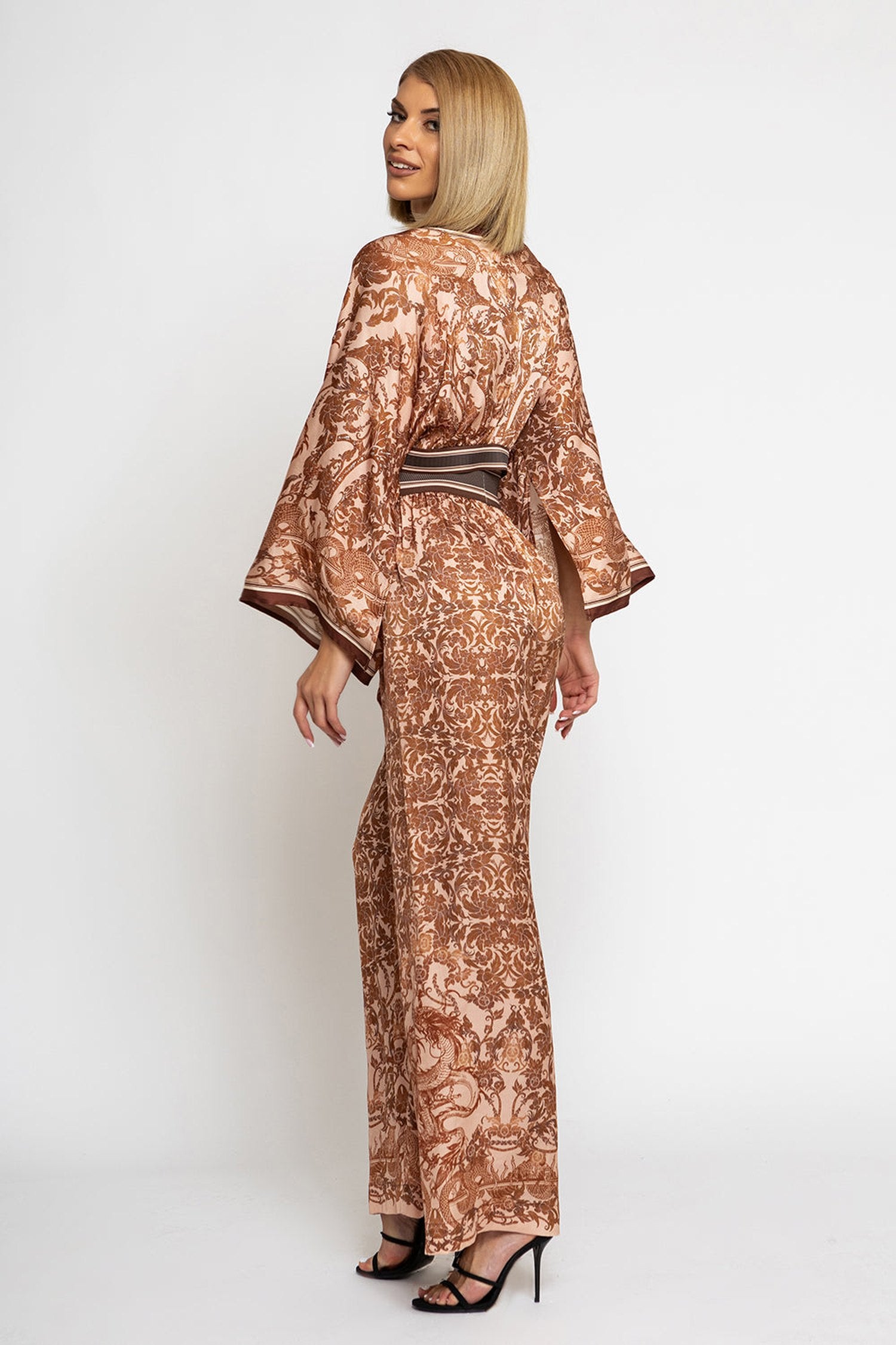 КРОП КИМОНО ОТ ВИСКОЗА - ASIA BEIGE