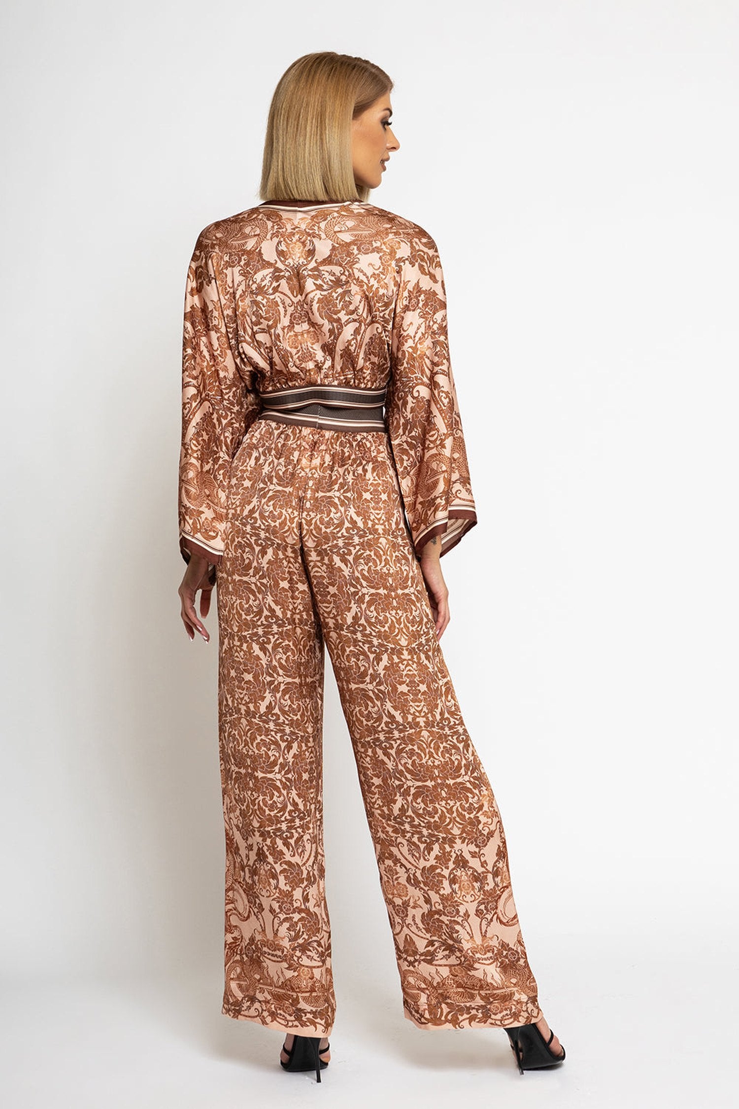 КРОП КИМОНО ОТ ВИСКОЗА - ASIA BEIGE