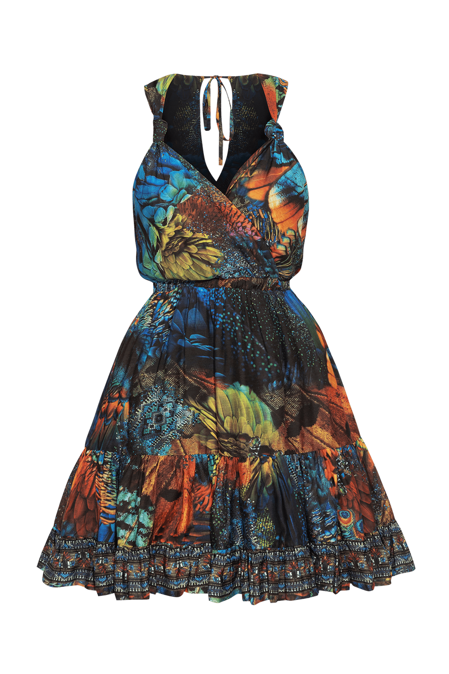 LOOSE VISCOSE AND SILK DRESS - AMAZONIA