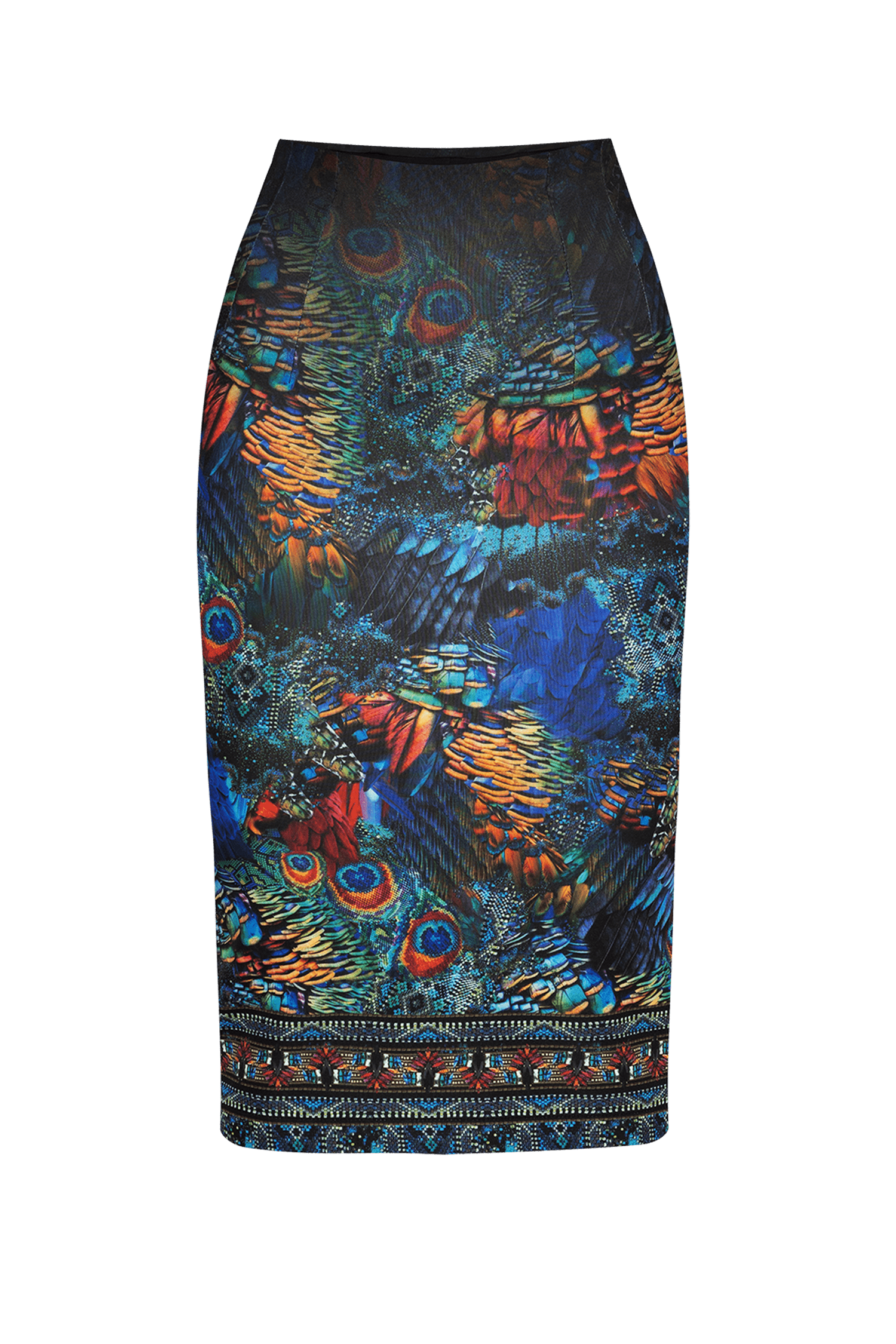 FRENCH TERRY KNEE-LENGTH SKIRT - AMAZONIA