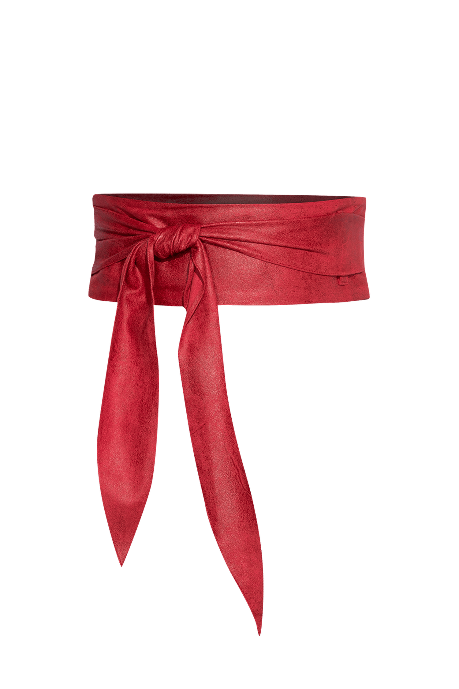 WRAP-STYLE BELT - SUEDE-LIKE IMITATION IN RED - ESSENTIALS