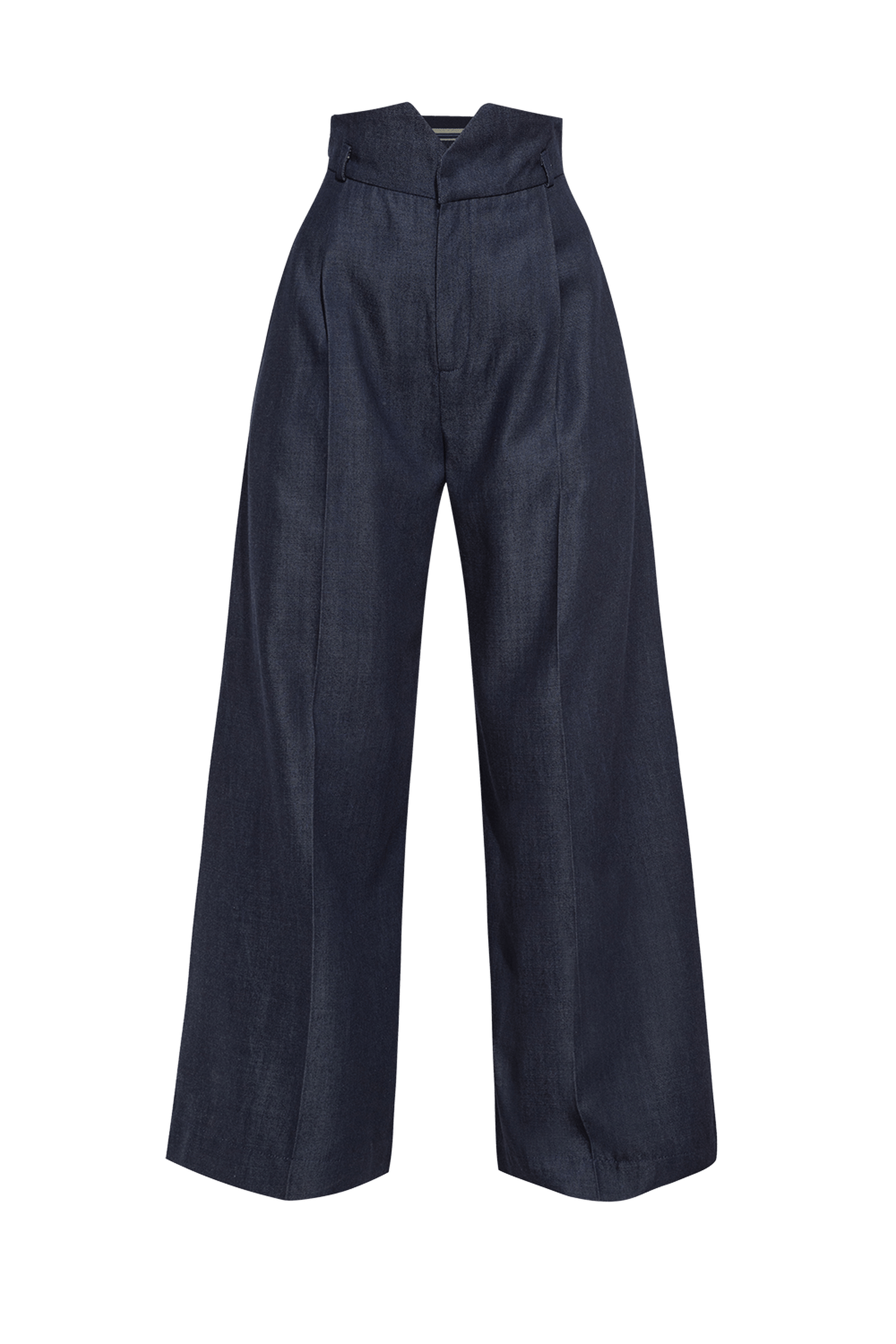 TENCEL DENIM PANTS WITH HIGH WAIST AND WIDE LEG - ESSENTIALS JIORO ПАНТАЛОН ОТ ТЕНСЕЛ ДЕНИМ С ВИСОКА ТАЛИЯ И ШИРОК КРАЧОЛ - ESSENTIALS JIORO