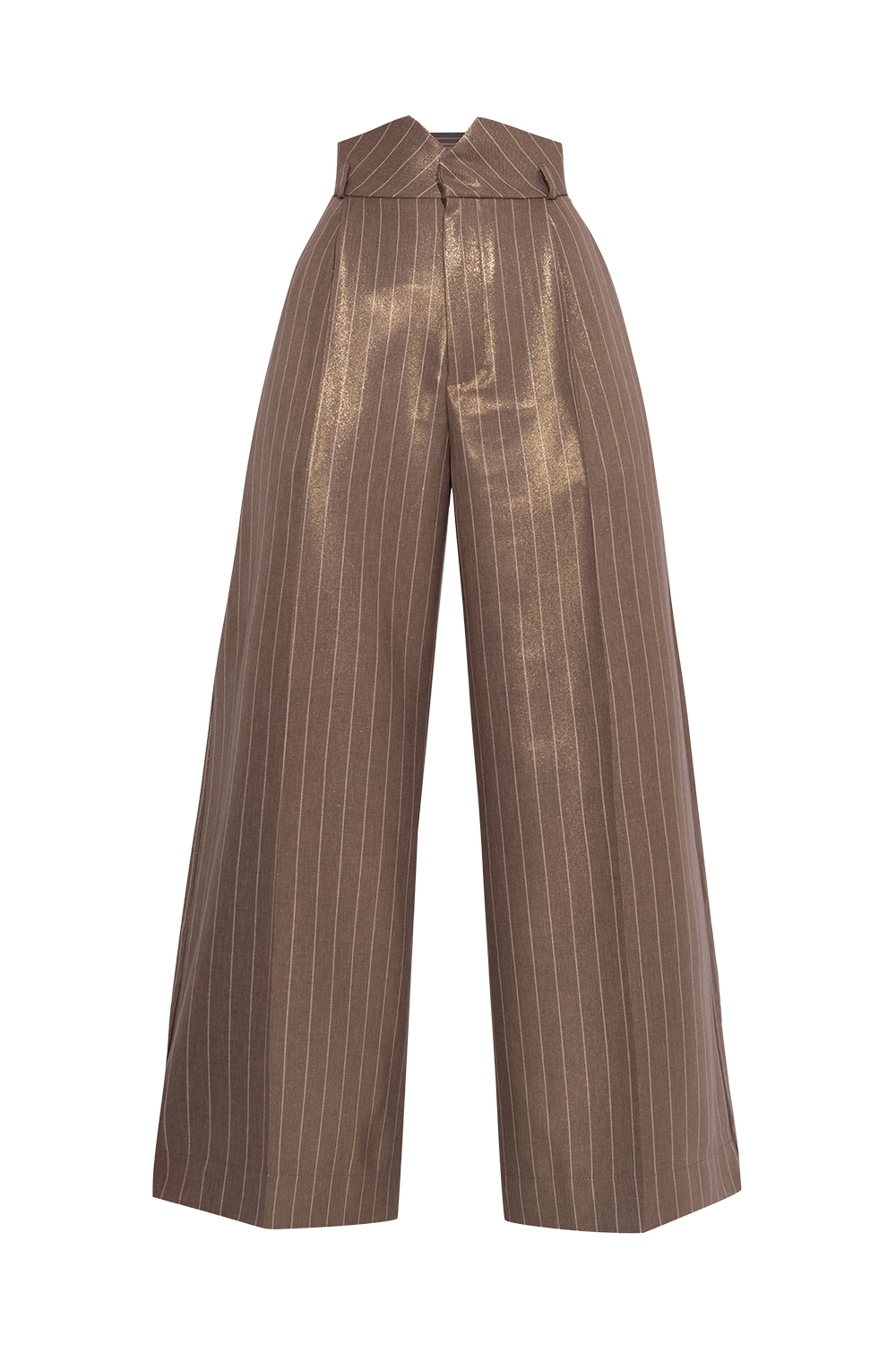 STRIPED PANTS WITH HIGH WAIST AND WIDE LEG IN BEIGE - ESSENTIALS JIORO ПАНТАЛОН РАЙЕ, ВИСОКА ТАЛИЯ И ШИРОК КРАЧОЛ В БЕЖОВО - ESSENTIALS JIORO