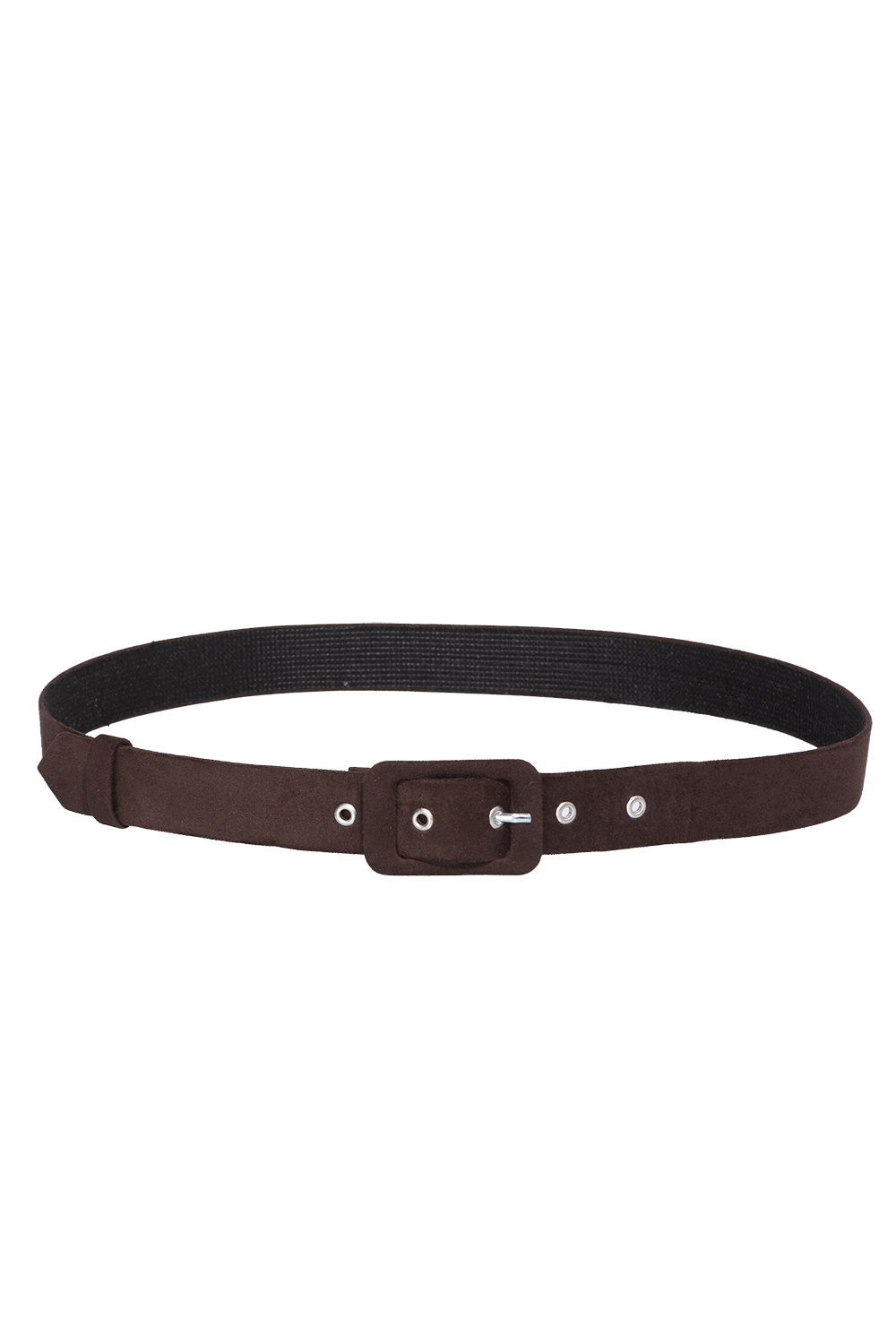 SUEDE-EFFECT BELT IN DARK BROWN - ESSENTIALS