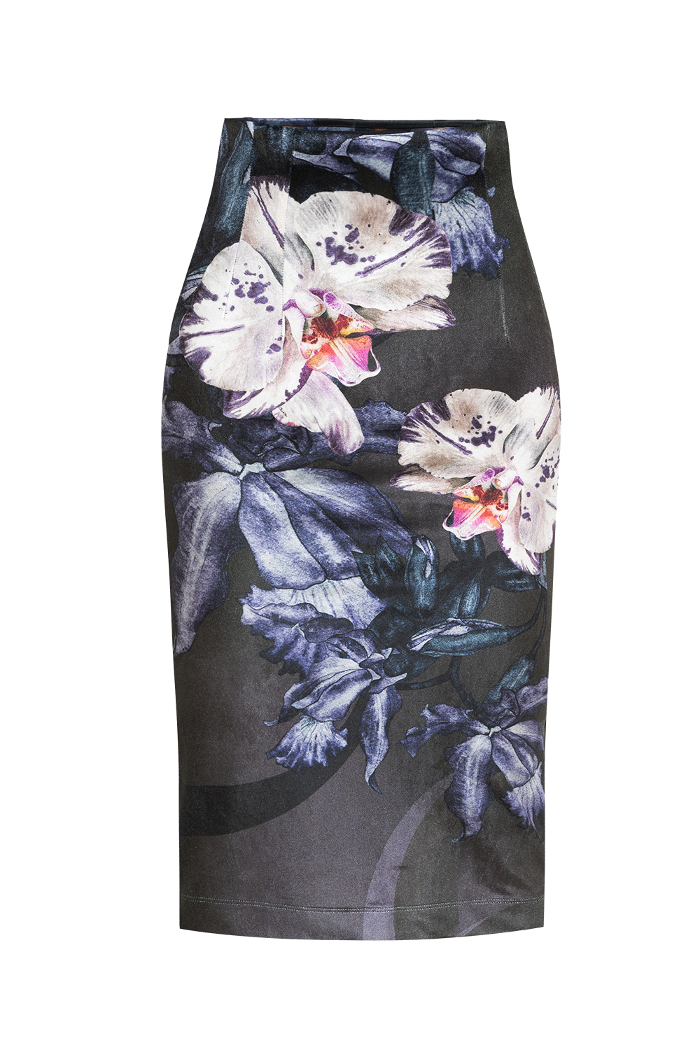 KNEE-LENGTH VELVET SKIRT - ORCHID ICE JIORO ПОЛА ДО КОЛЯНОТО ОТ КАДИФЕ - ORCHID ICE JIORO